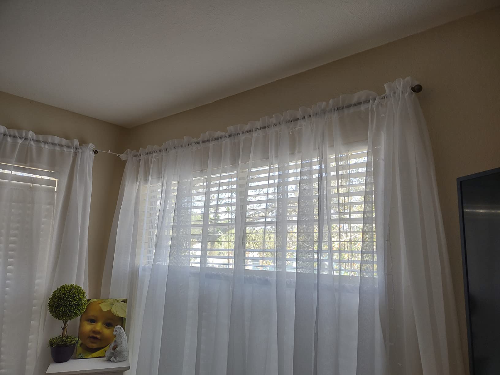 H.VERSAILTEX Blackout Curtains for Bedroom Thermal Insulated Room Darkening Living Room Curtains 63 Inch Long Grommet Privacy Protection Window Curtain Panels/Drapes for Nursery,2 Panels,Ivory/Cream customer photo 1