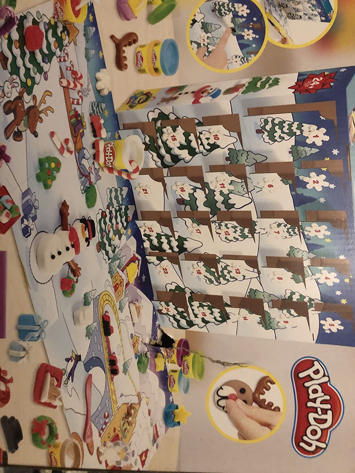 Play-Doh Advent Calendar Toy for Kids 3 Years and Up with Over 24 Surprise Accessories, Playmats, and 24 Cans, Assorted Colors, Non-Toxic customer photo 1