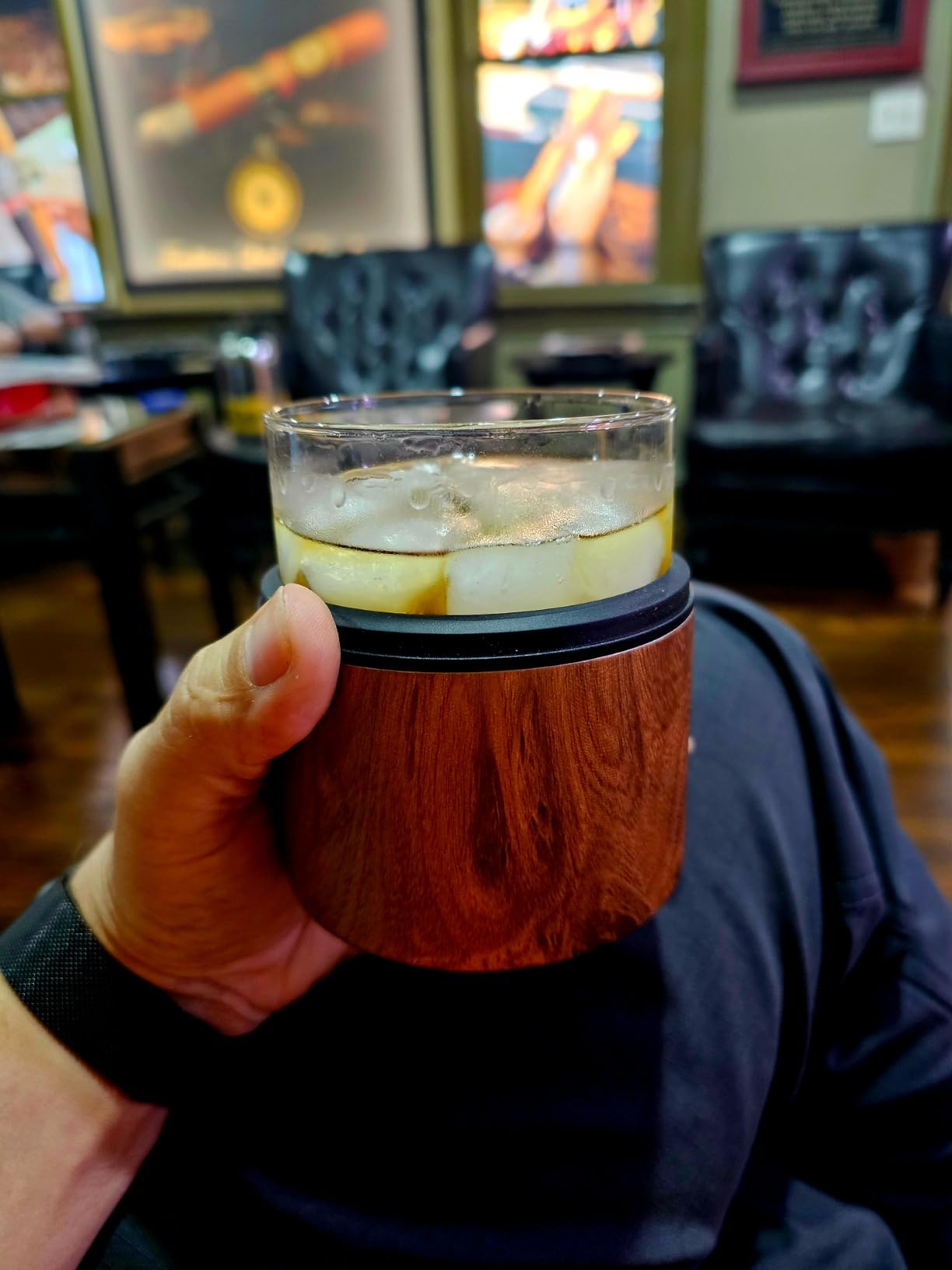 asobu Whiskey Glass with Insulated Stainless Steel Sleeve, 10.5 oz customer photo 2