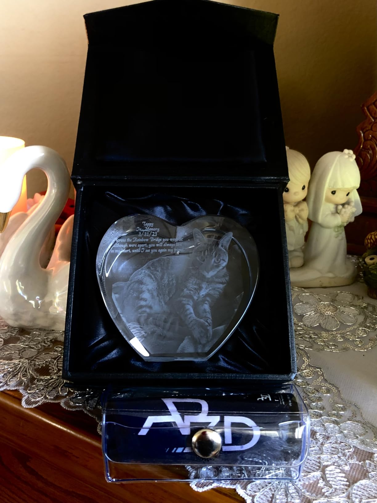 ArtPix 3D Crystal Photo, Personalized Gifts for Women, Wife, Her, Him, Men, Mom, Great Customized Gift With Your Own Photo - Anniversary, Wedding, Birthday - Custom Glass 3D Laser Etched Picture Frame customer photo 1