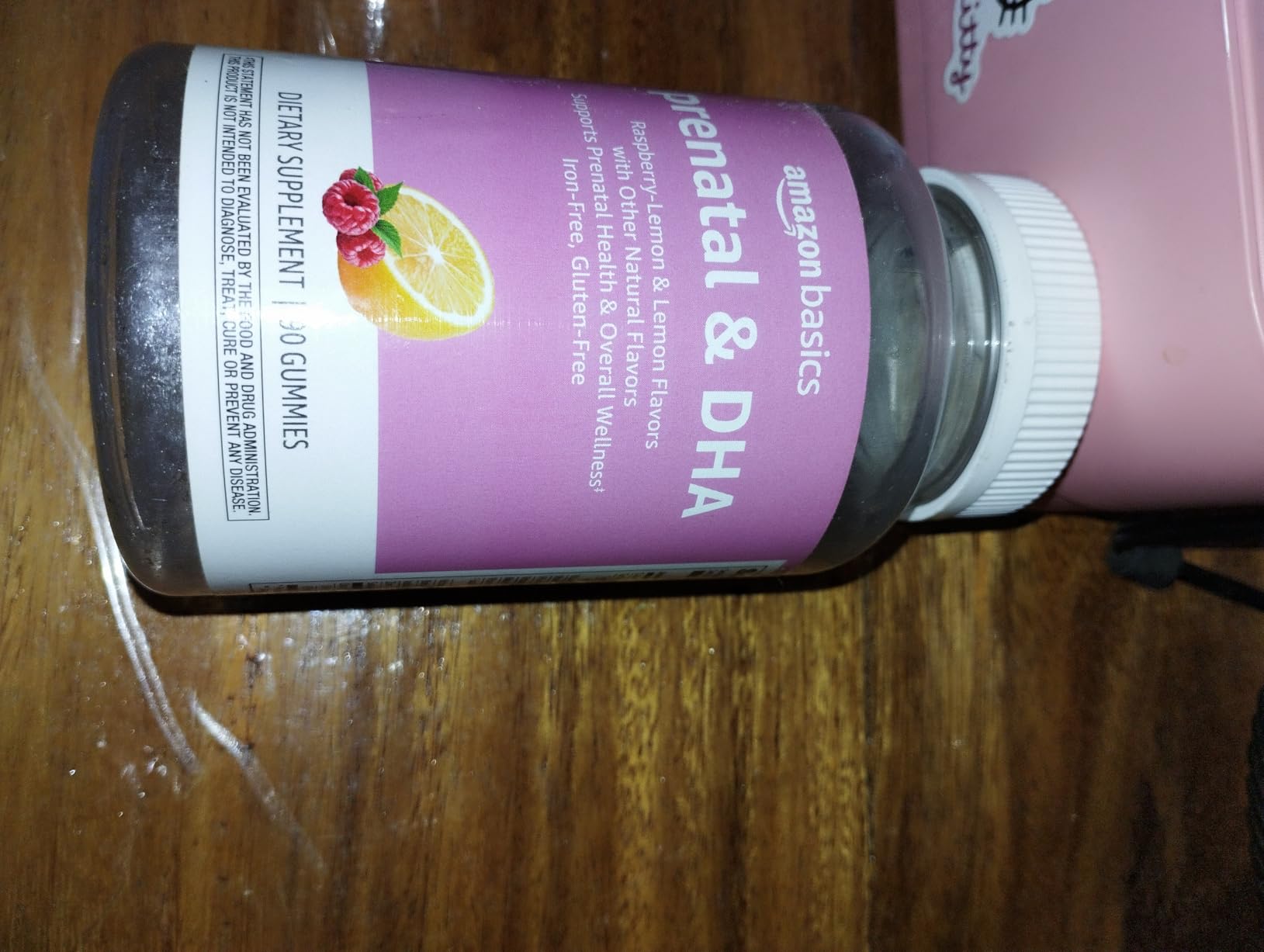 Amazon Basics Prenatal & DHA Gummy, Raspberry & Lemon Flavor, 90 Count (Previously Solimo) customer photo 1