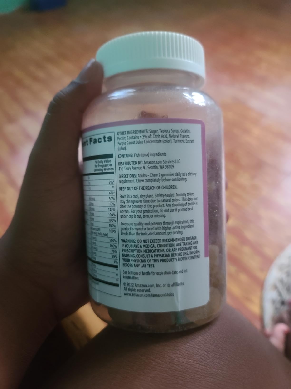 Amazon Basics Prenatal & DHA Gummy, Raspberry & Lemon Flavor, 90 Count (Previously Solimo) customer photo 2