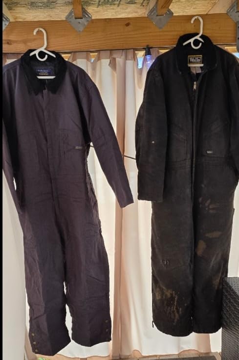 Bass Creek Outfitters Mens Insulated Coveralls Work Jumpsuit with Pockets | Durable Long-Sleeve Workwear, Warm Lined Overalls, Rugged Everyday Fit for Jobsite, Garage, and Cold-Weather Labor customer photo 2