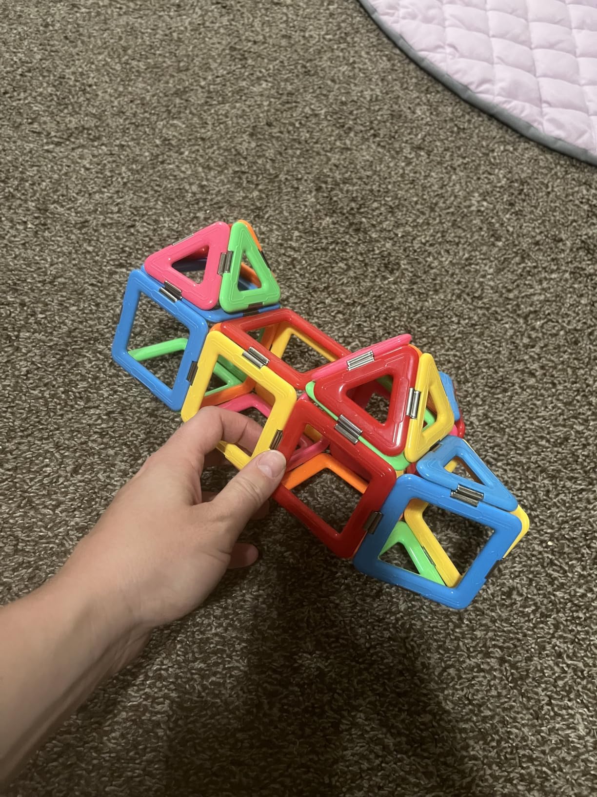 Upgraded Magnetic Blocks Tough Tiles STEM Toys for 3+ Year Old Boys & Girls customer photo 1