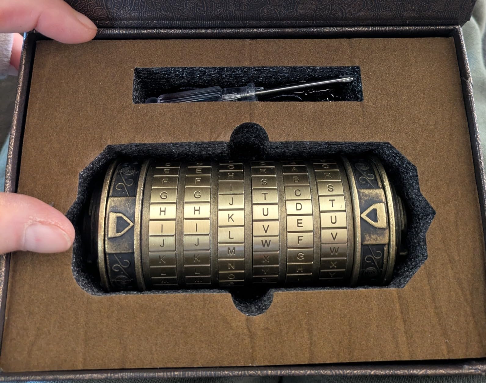 Cryptex Da Vinci Code Mini Cryptex Lock Puzzle Boxes with Hidden Compartments Anniversary Valentine's Day Romantic Birthday Gifts for Her Gifts for Girlfriend Box for Men customer photo 1