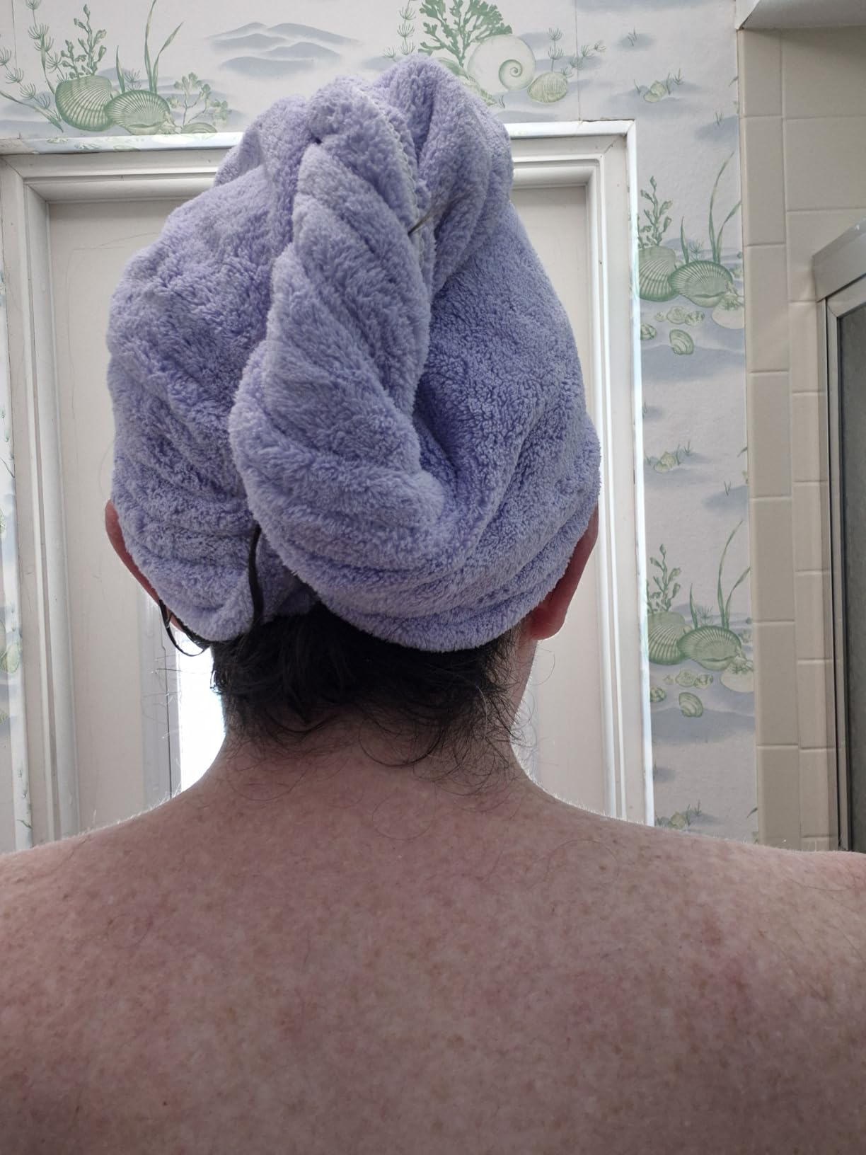 Hicober Microfiber Hair Towel Wrap for Women, Blue Grey Pink, 3-Pack customer photo 1