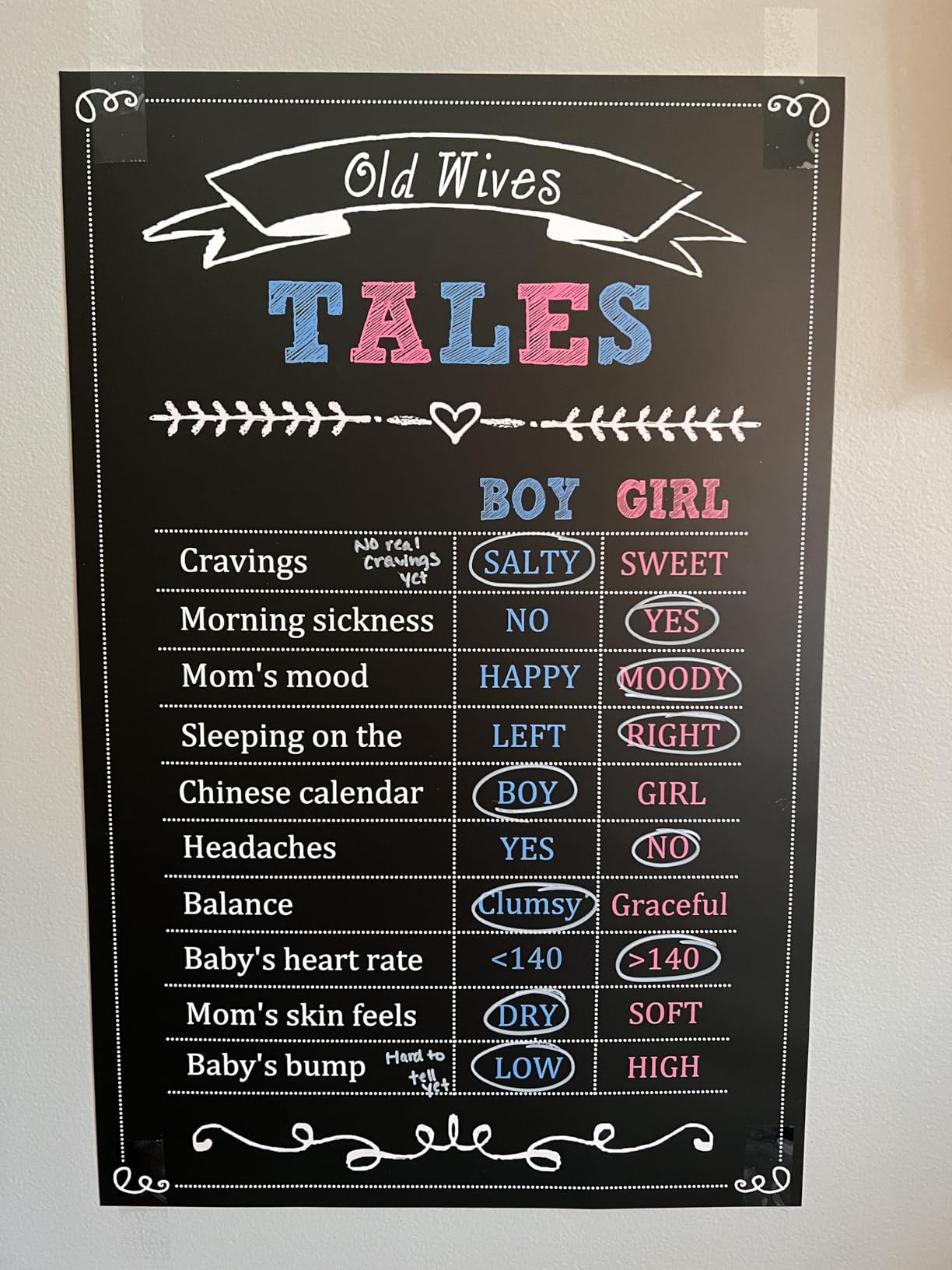 Baby Gender Reveal Party Supplies Kit, Photo Props Games Decorations,Boy or Girl, Includes 3 Game Posters (11x17), 3 Signs (8x10), 1 Erasable Marker, 48 Blue and Pink Voting Stickers customer photo 1