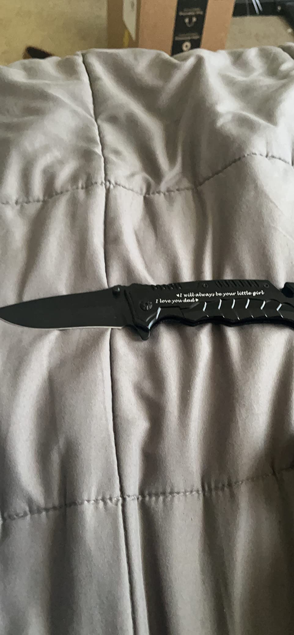 Corfara Engraved Black Pocket Knife for Stepfather Birthday Gifts - Dad & Father's Day Gift from Daughter & Son - Thank You for Being the Dad You Didn't Have to Be customer photo 1