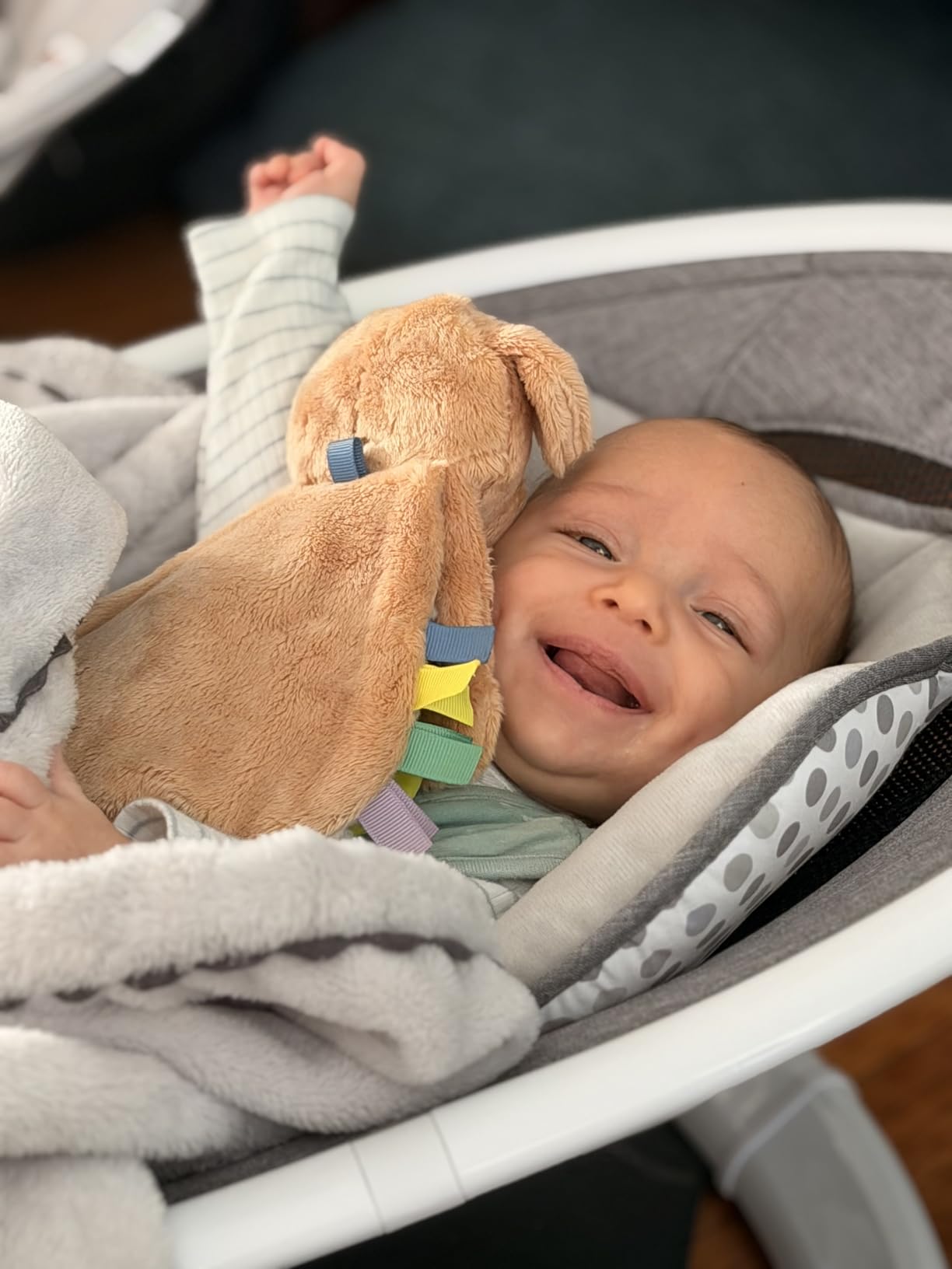 Itzy Ritzy Lovey Including Teether, Teething Relief, 0+ Months (Pink Bunny) customer photo 2