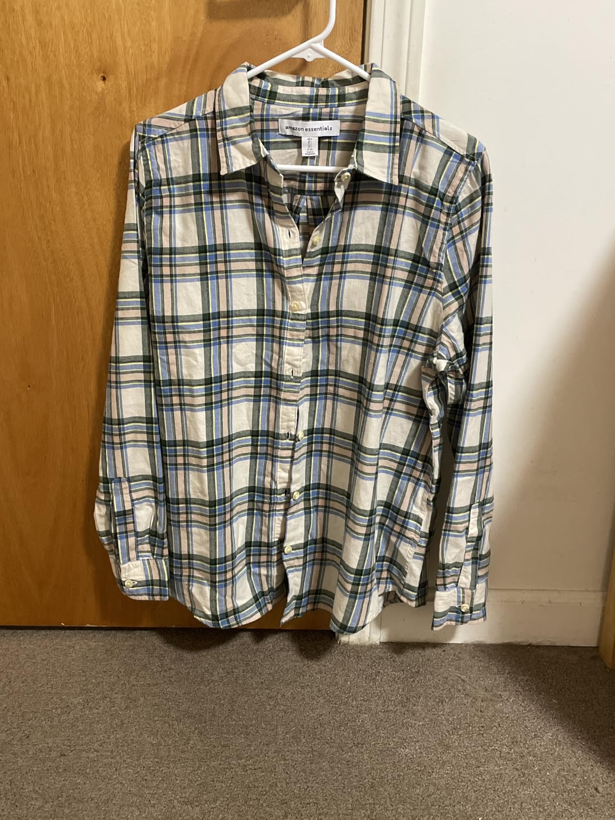 Amazon Essentials Women's Regular-Fit Long-Sleeve Lightweight Cotton Brushed Flannel Shirt customer photo 1