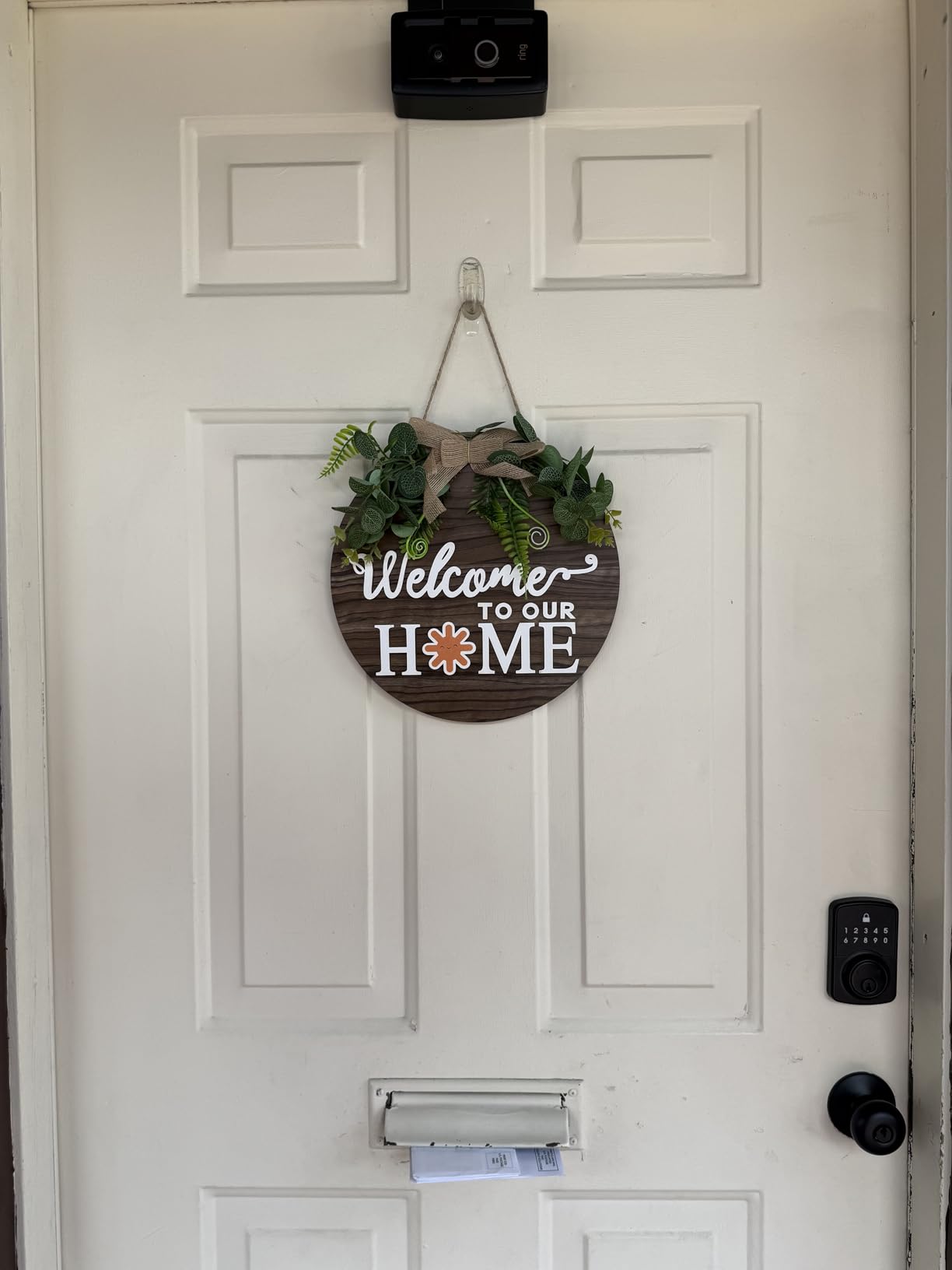 Interchange Welcome Sign Front Door Wreaths for Spring Fall Summer Winter customer photo 1