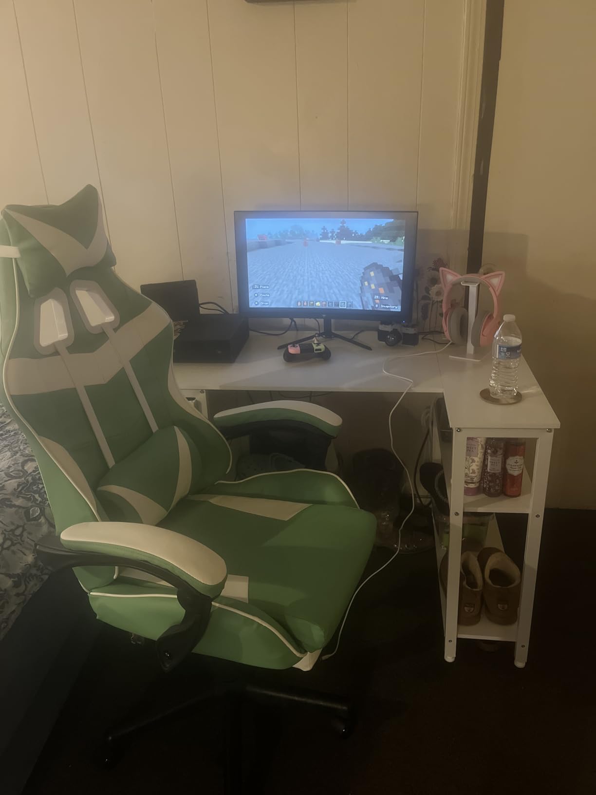 Soontrans Purple Gaming Chair with Footrest, Ergonomic Gamer Chair, Video Game Chairs with Adjustable Headrest, Removable Lumbar Support Office Chair, Game Chairs for Adults Teens(Purple) customer photo 1