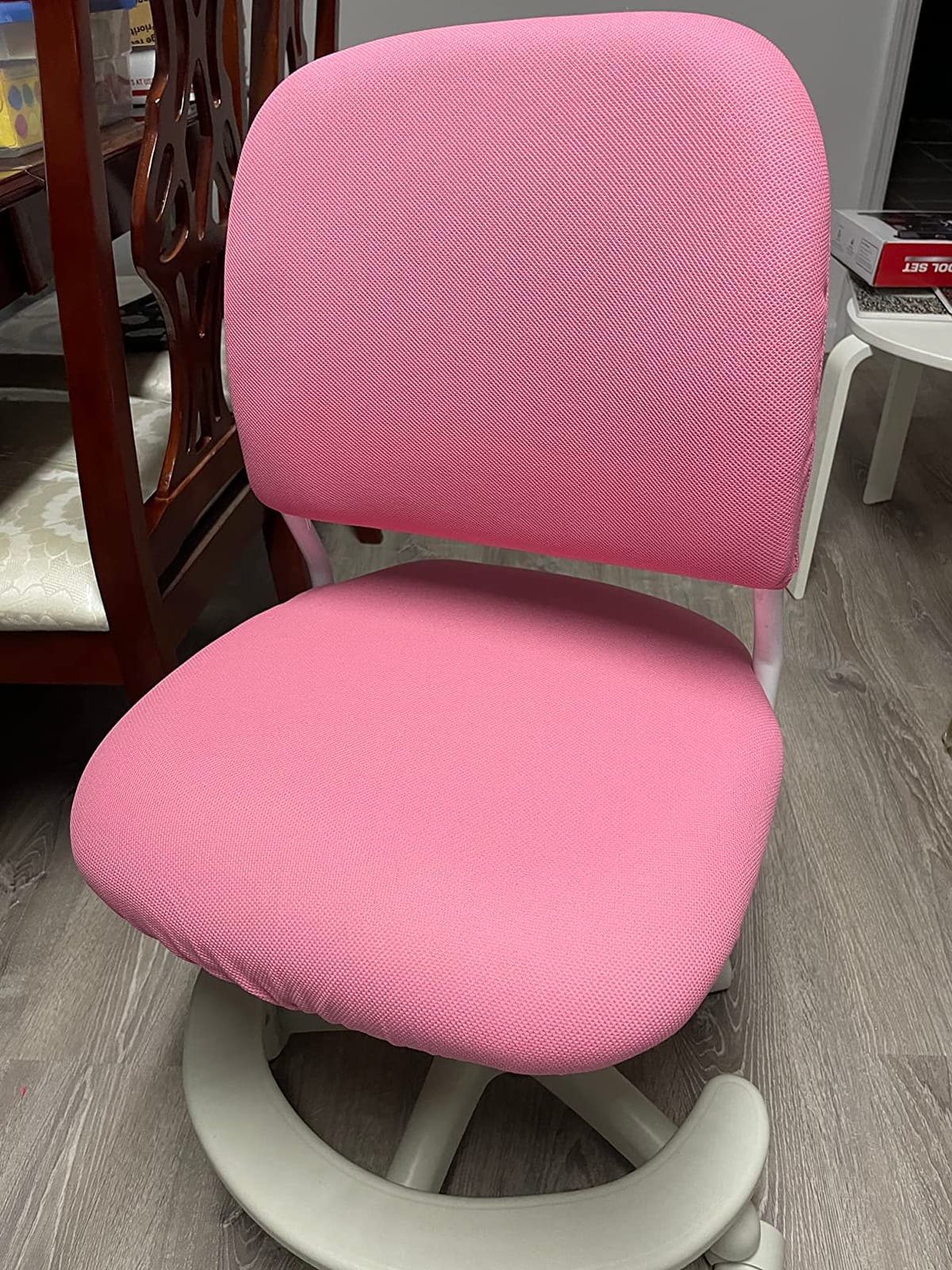 Ergonomic Kids Desk Chair, Child's Children Student Study Office Computer Chair, Adjustable Height and Seat Depth, Detachable Footrest and Lumbar Support (Blue, W/Chair Slipcovers) customer photo 2
