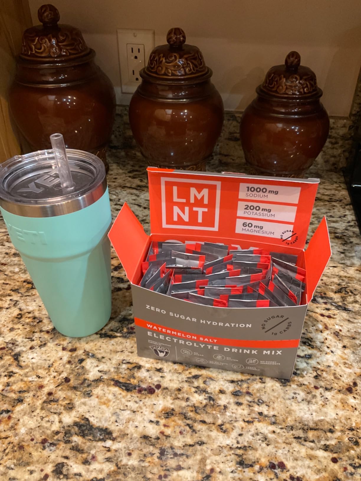 LMNT Zero Sugar Electrolytes - Watermelon Salt | Drink Mix | 30-Count customer photo 1