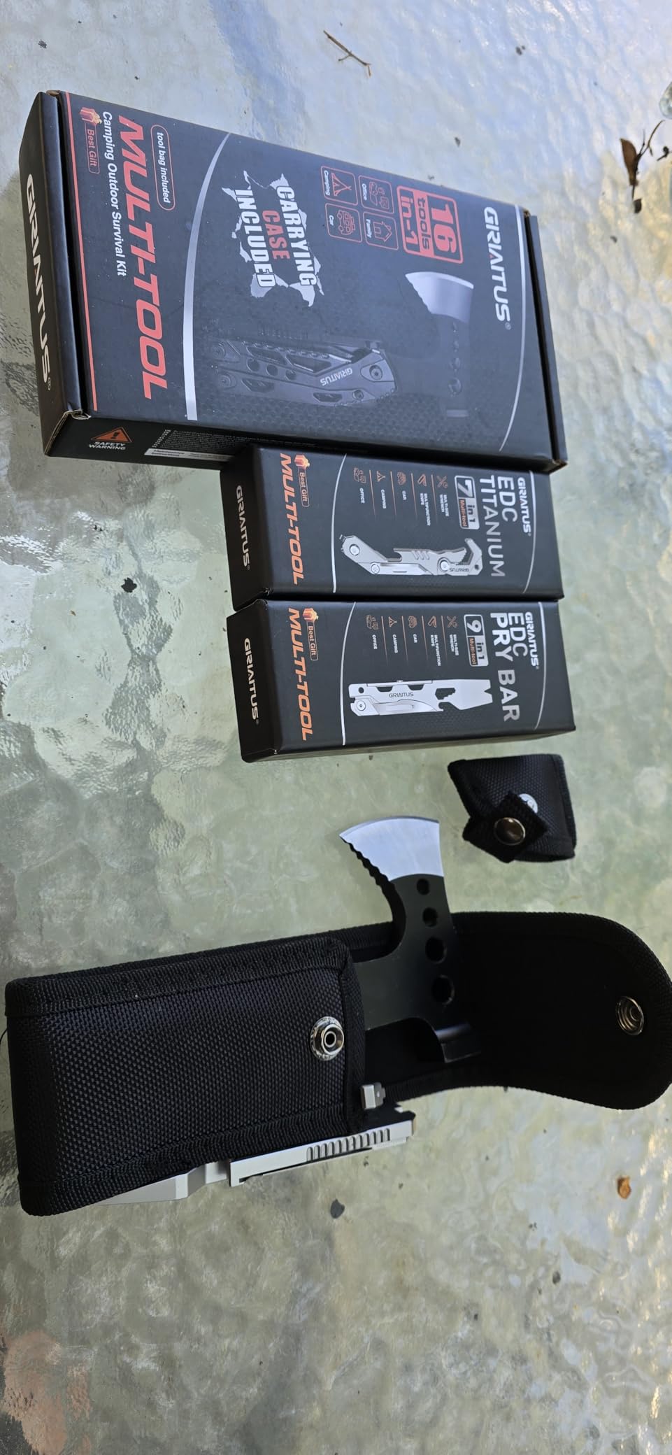 16 in 1 Multitool Camping Survival Gear with Axe Saw Pliers Whistle Hammer customer photo 2