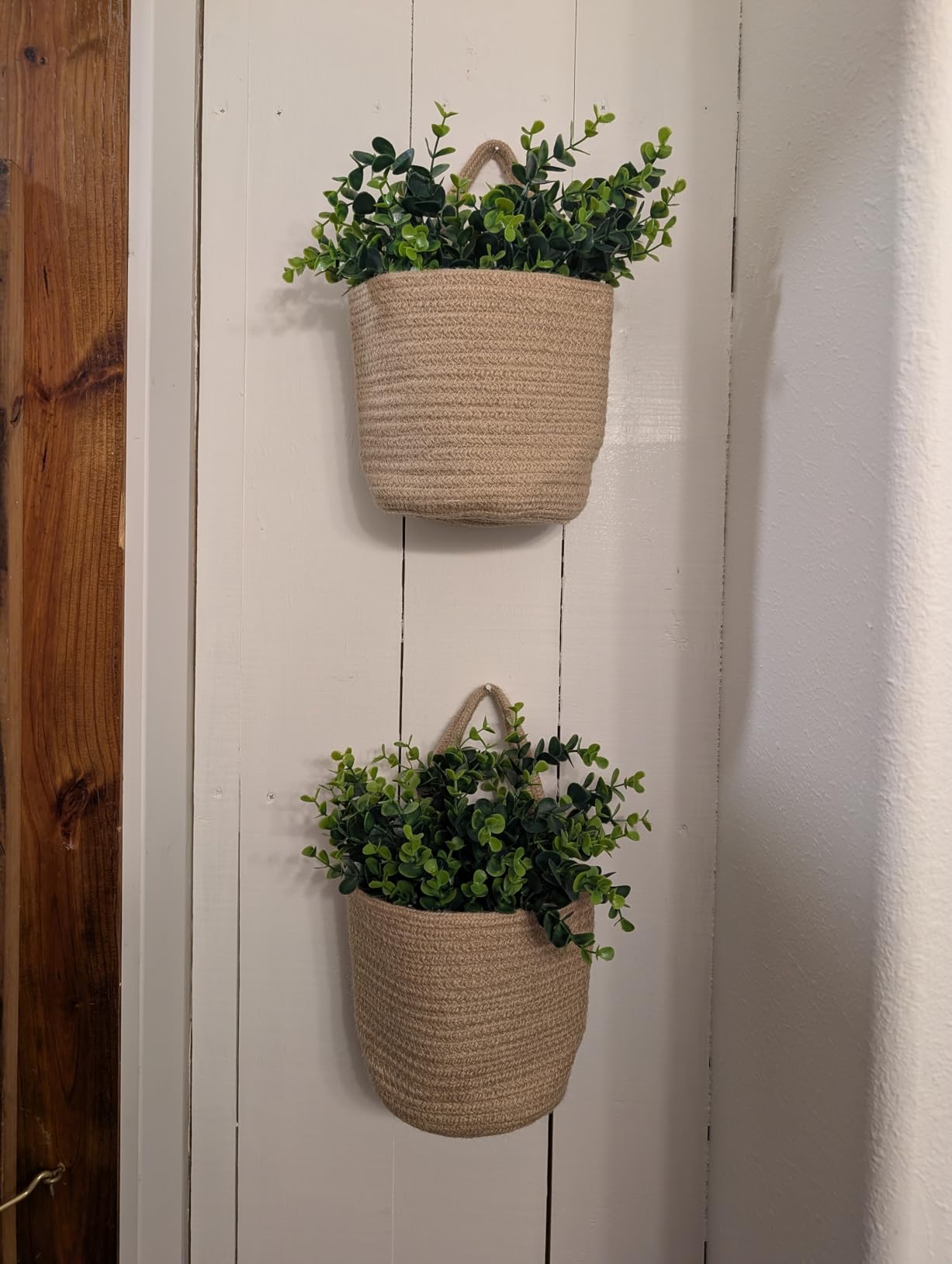 Dahey 2 Pack Woven Hanging Wall Basket 6.5