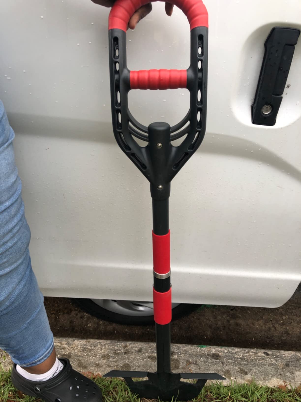 Roamwild Multi-Digger Garden Edger – Reinforced Fibreglass Light Weight Gardening Edging Tool with Edge Clearing Extra Wide Footplates & Unique Dual AIR Light Grip Technology & Root Saw Stump Cutter. customer photo 1