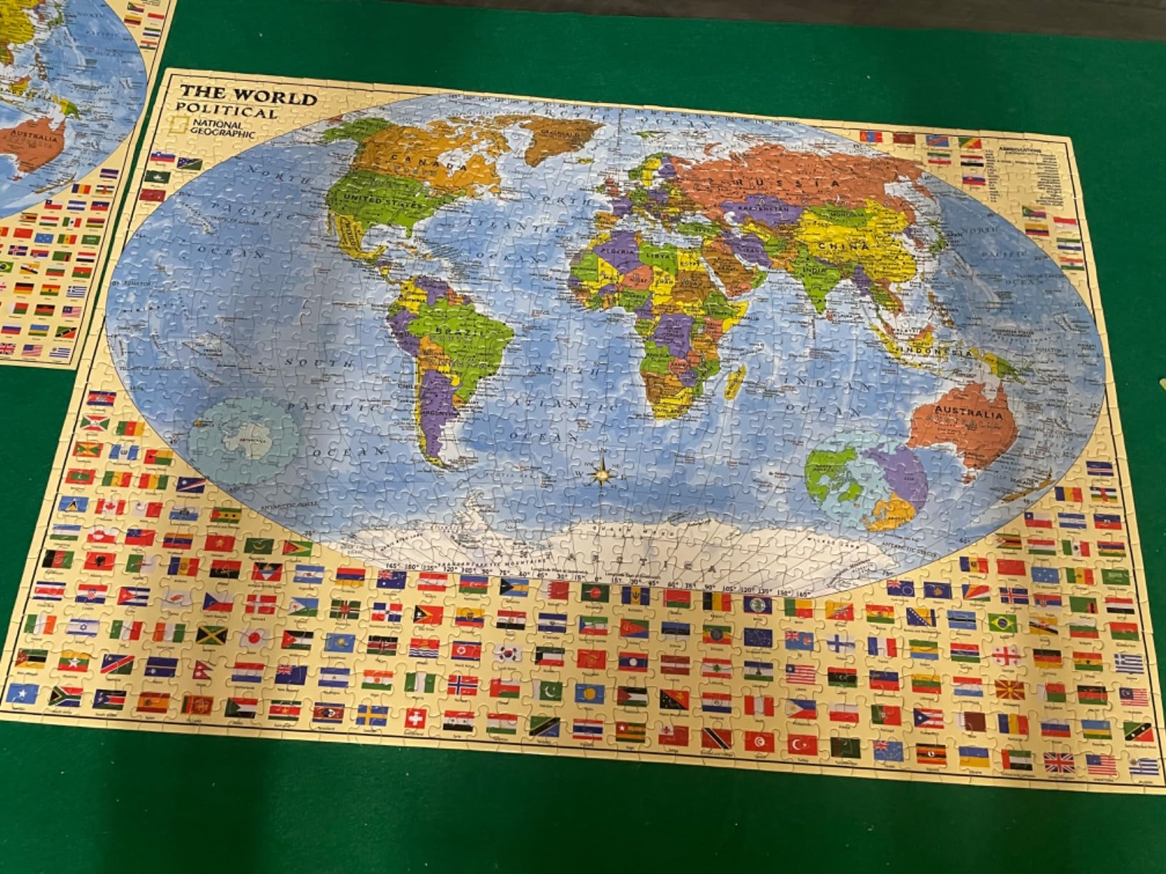 Political World Map Jigsaw Puzzle 1000 Pieces for Adults or Teens with 197 Countries International World Flags Puzzle Educational Toy customer photo 1