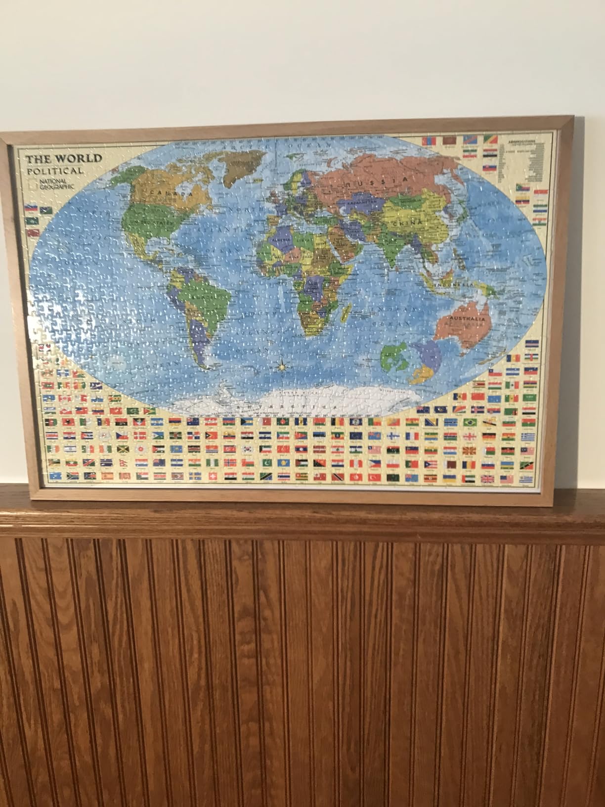 Political World Map Jigsaw Puzzle 1000 Pieces for Adults or Teens with 197 Countries International World Flags Puzzle Educational Toy customer photo 2