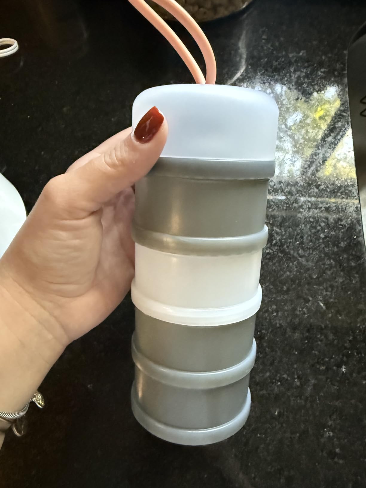 Accmor Baby Formula Dispenser On The Go, Stackable Formula Dispenser Formula Container to Go, Non-Spill Portable Milk Powder Kids Snack Storage Container, BPA Free customer photo 2