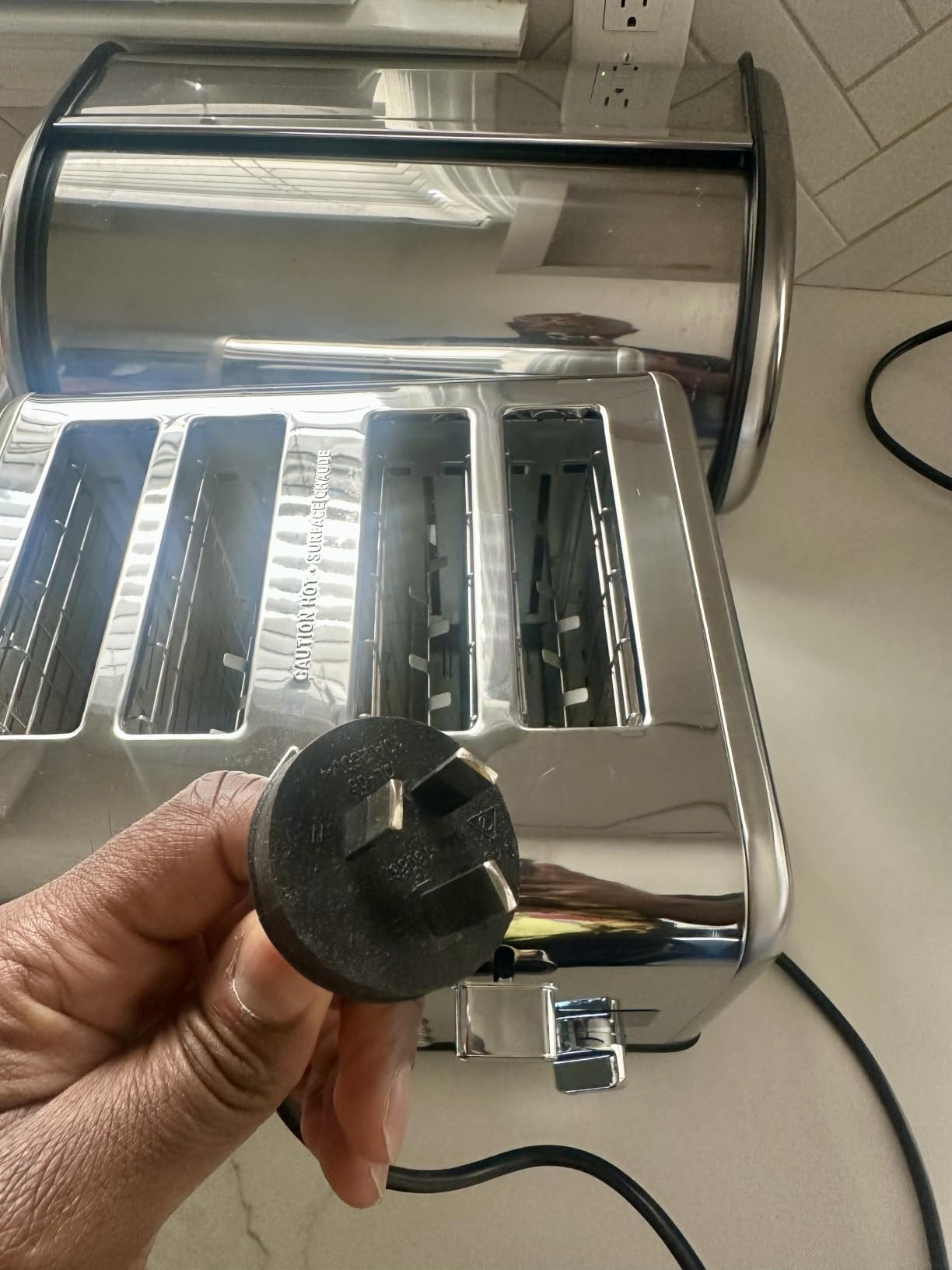 CUSIMAX 4 Slice Stainless Steel Toaster with Digital Display, Silver customer photo 2