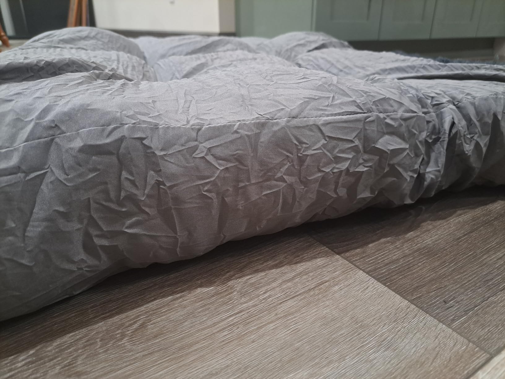 Vonabem Dog Bed, Extra Large, Plush Soft Pet Beds for XL Dogs, Crate Pad, Washable, 41L x 27W x 2H Inches, 100 lbs Capacity, Grey customer photo 2