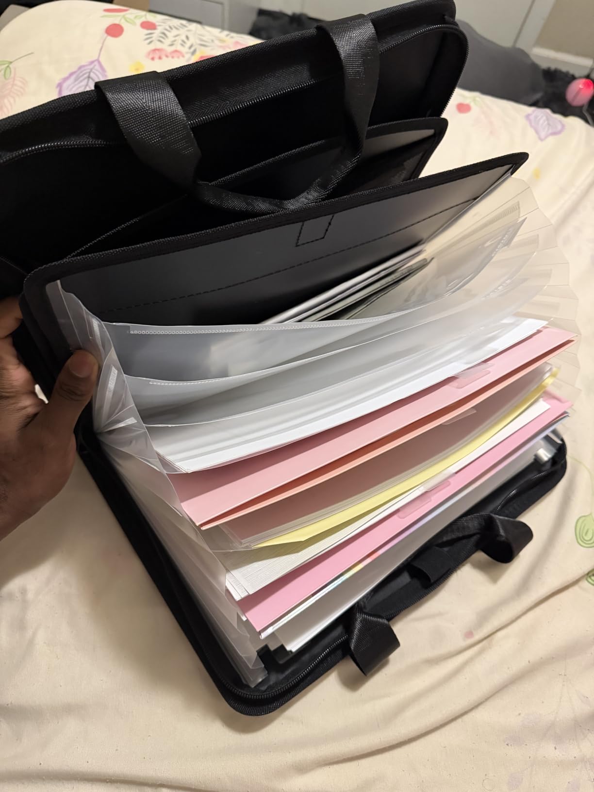 WRIYES Zippered Padfolio Organizer, 10.2 Inch Portfolio Folder, Brown customer photo 2