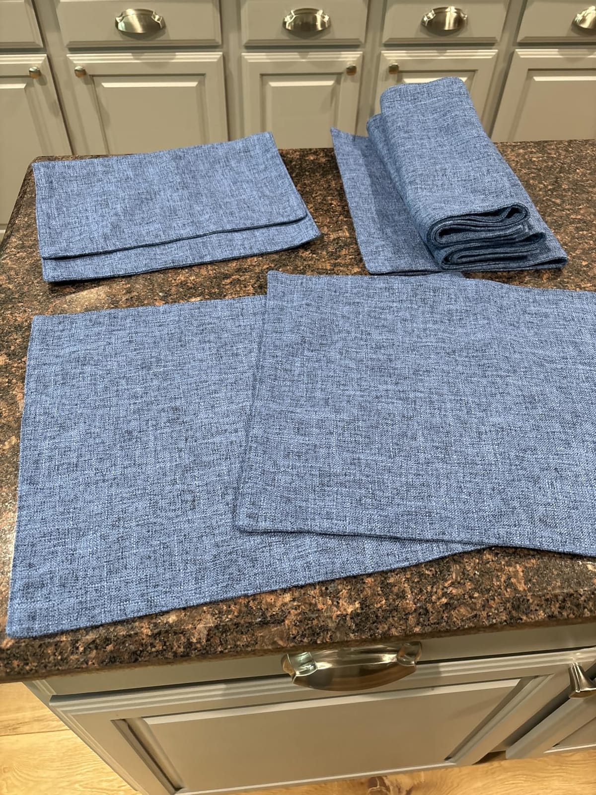 homing Faux Cotton Linen Placemats Set of 6, Cloth Dining Table Mats customer photo 1