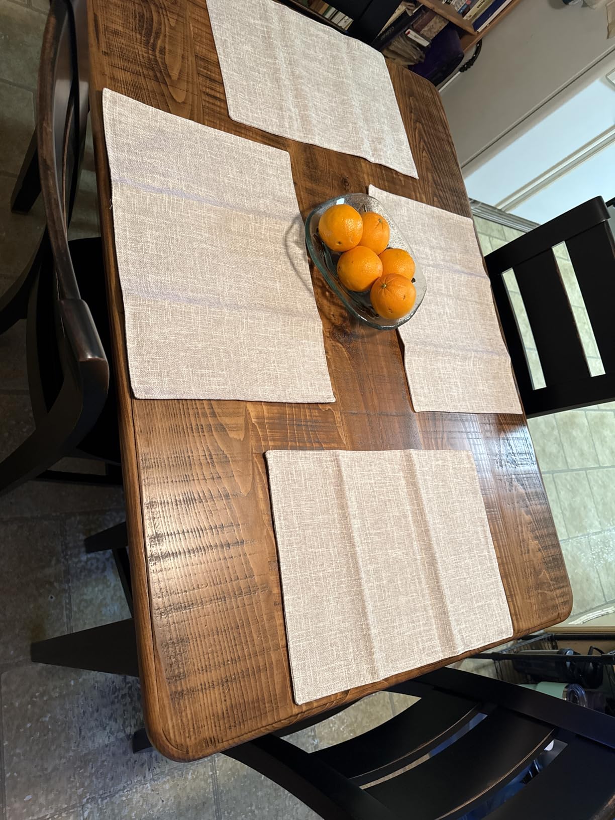 homing Faux Cotton Linen Placemats Set of 6, Cloth Dining Table Mats customer photo 2