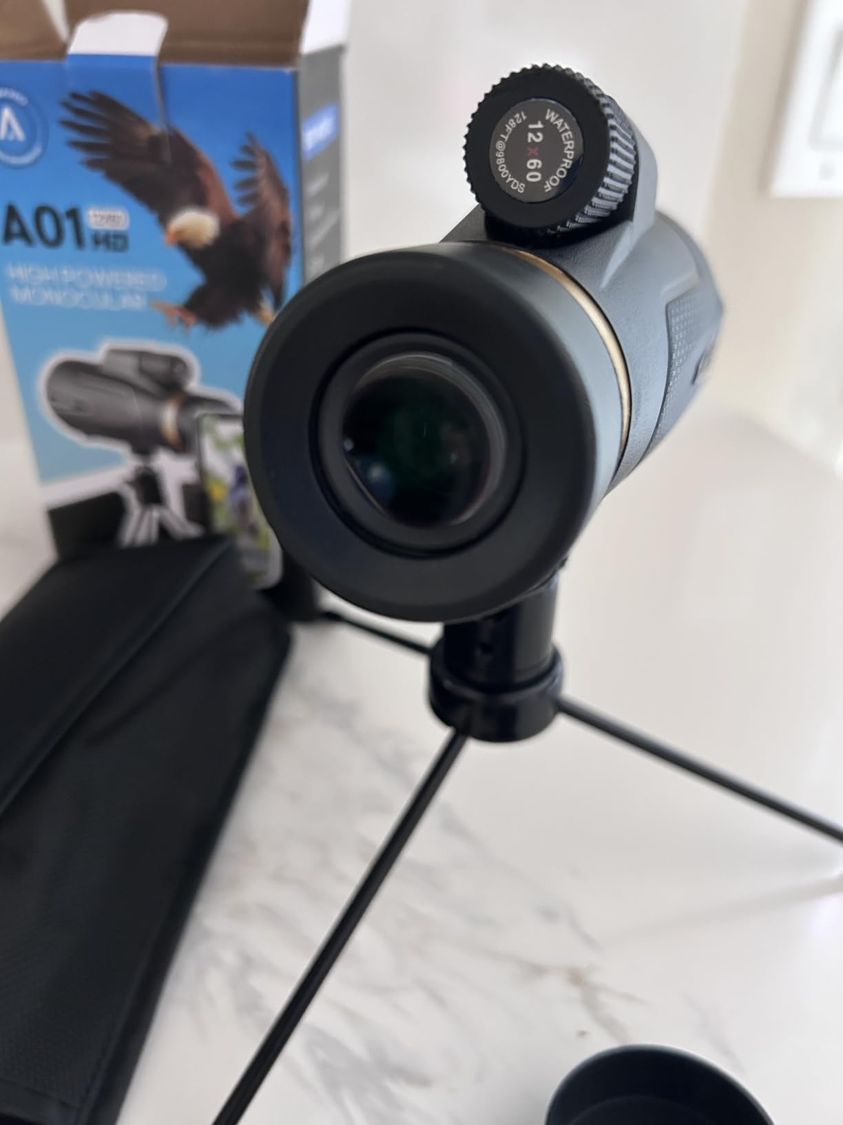 12x60 Monocular Telescope, Birthday Gifts for Men Dad Husband Him Son customer photo 2