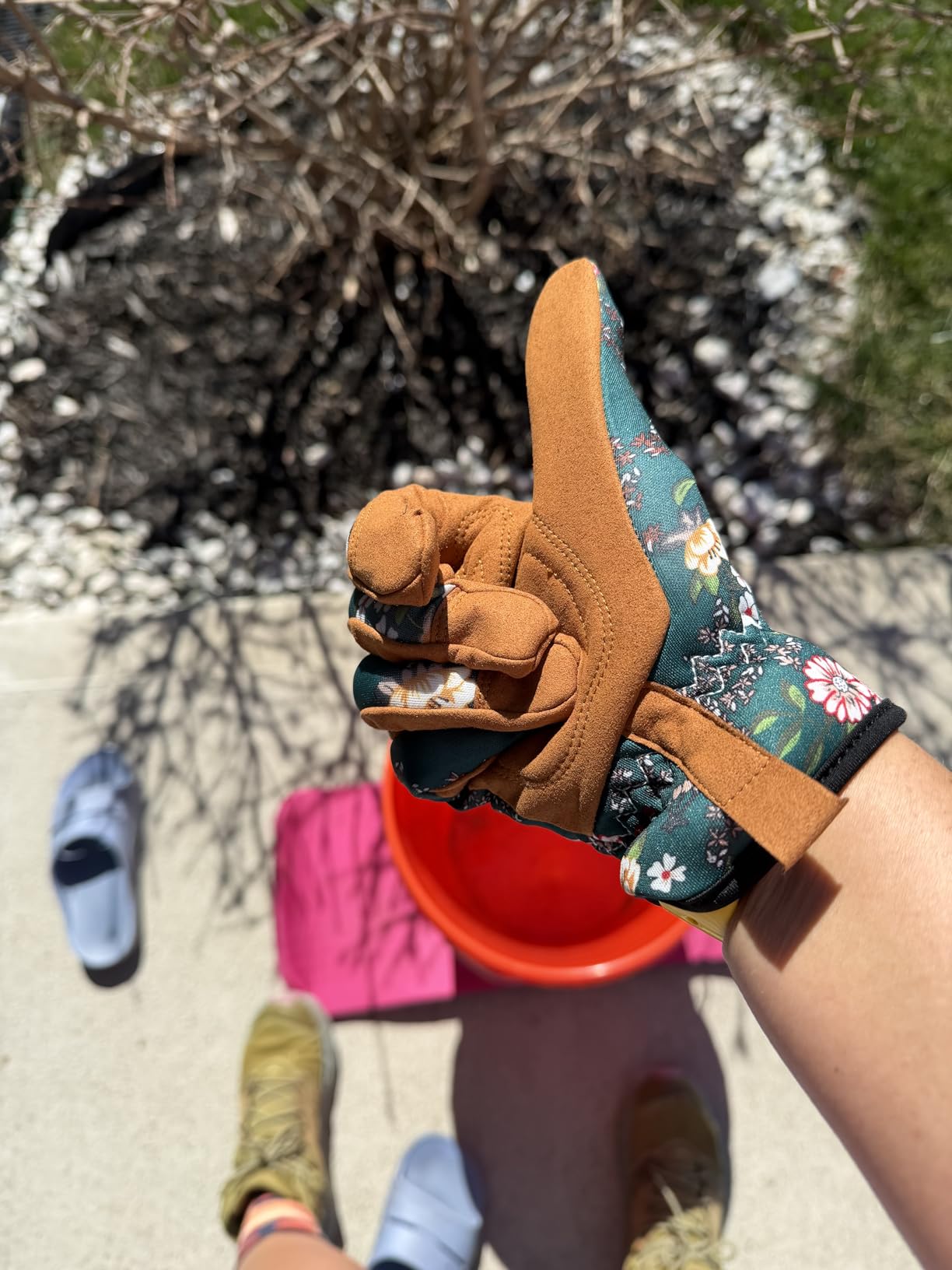Bamllum Gardening Gloves for Women, Leather Garden Gloves customer photo 2