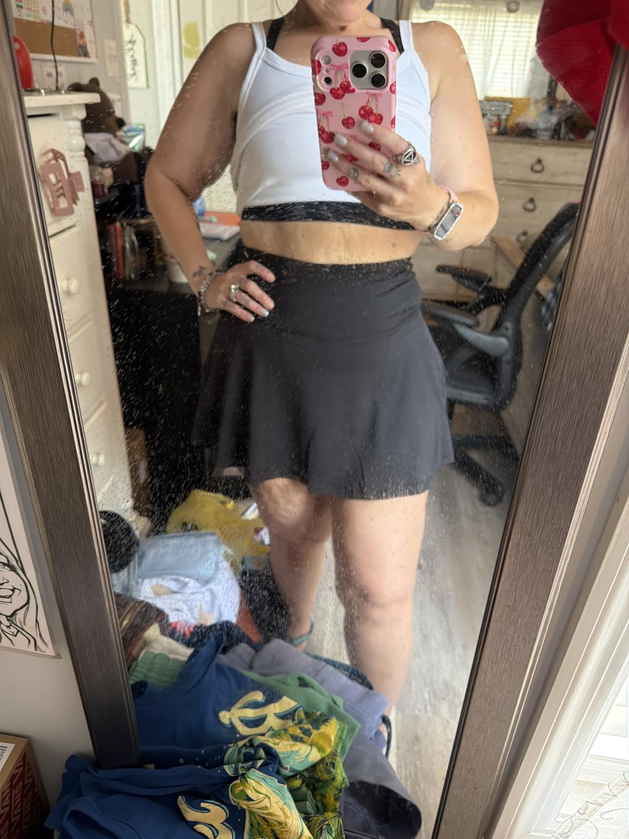 SANTINY Pleated Tennis Skirt with 4 Pockets customer photo 1
