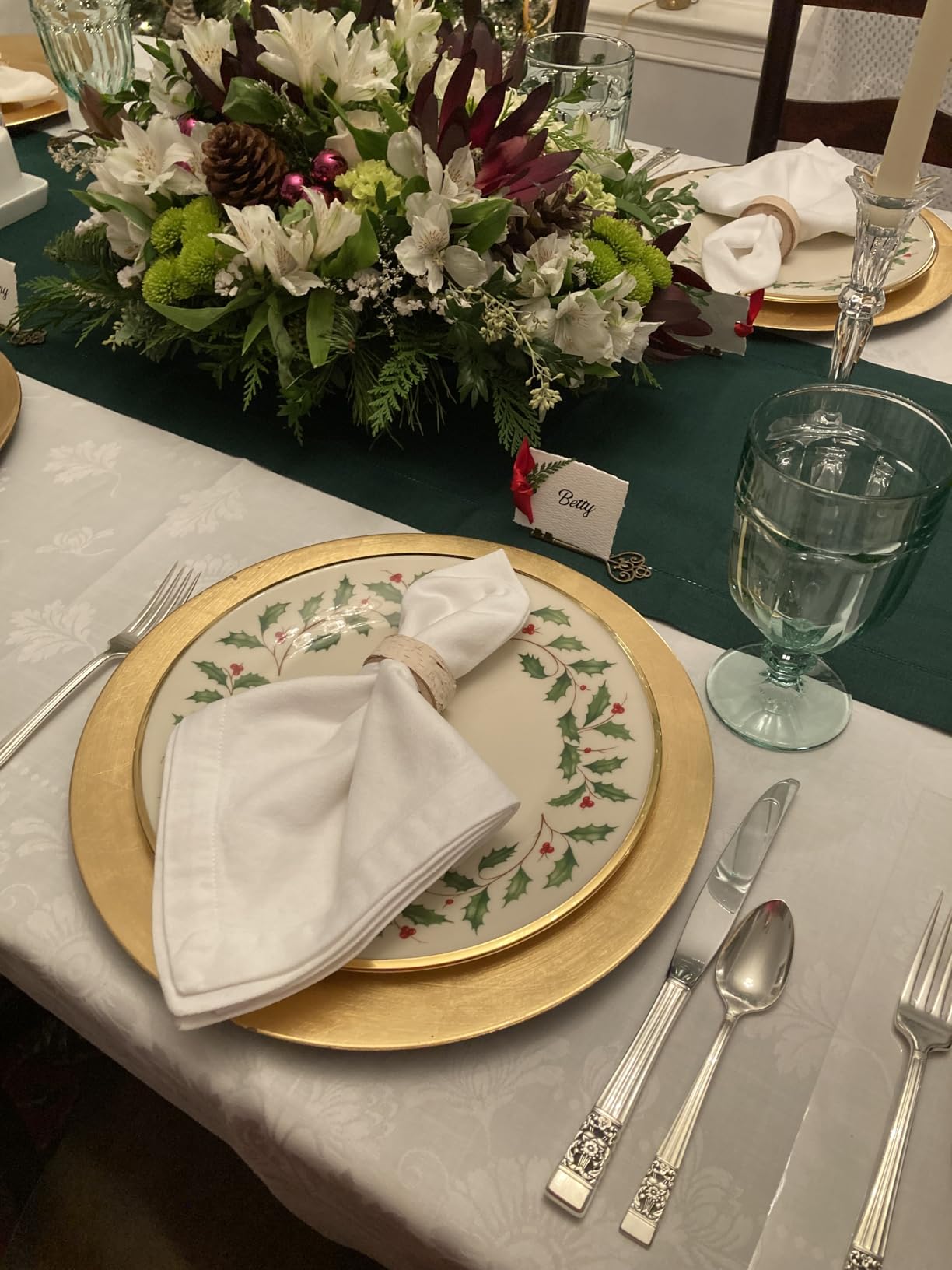 Solino Home 100% Linen Table Runner Natural, Classic Hemstitch 14 x 72 in customer photo 2