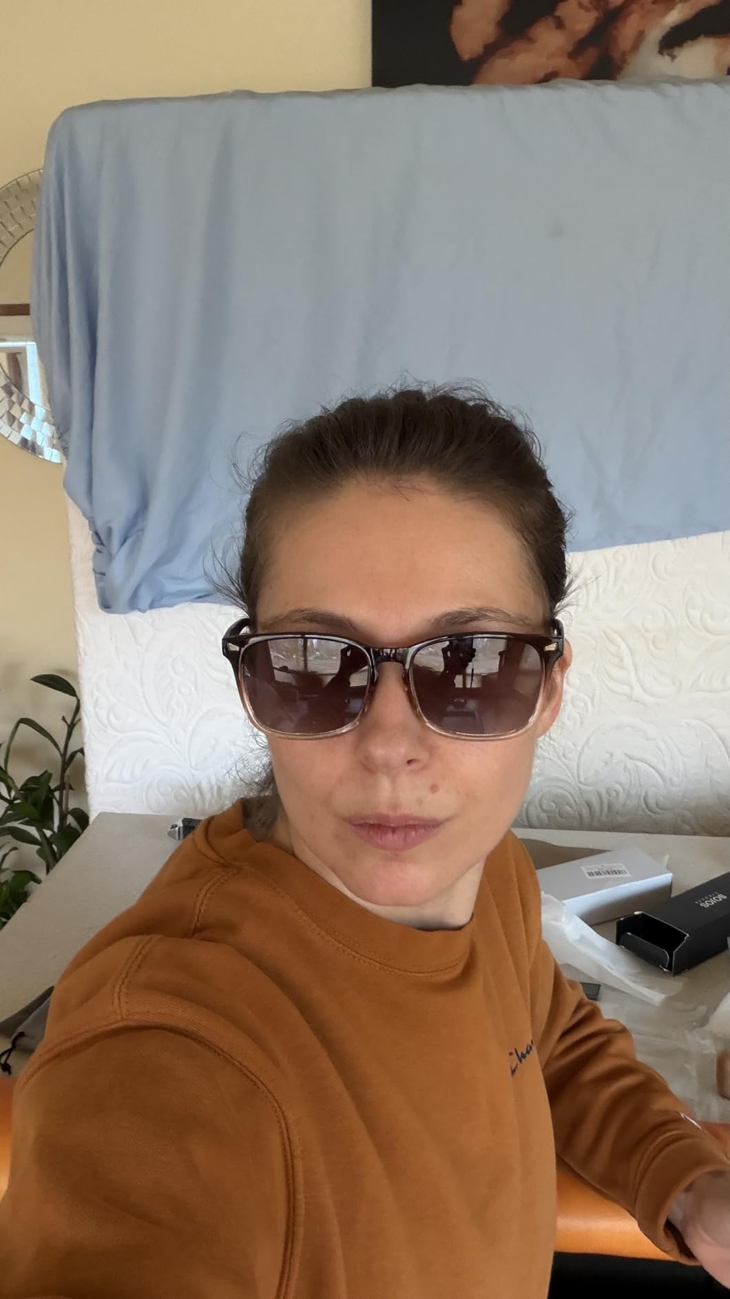 DUSHINE Polarized Sunglasses for Women Classic Retro Style UV400 Protection customer photo 2