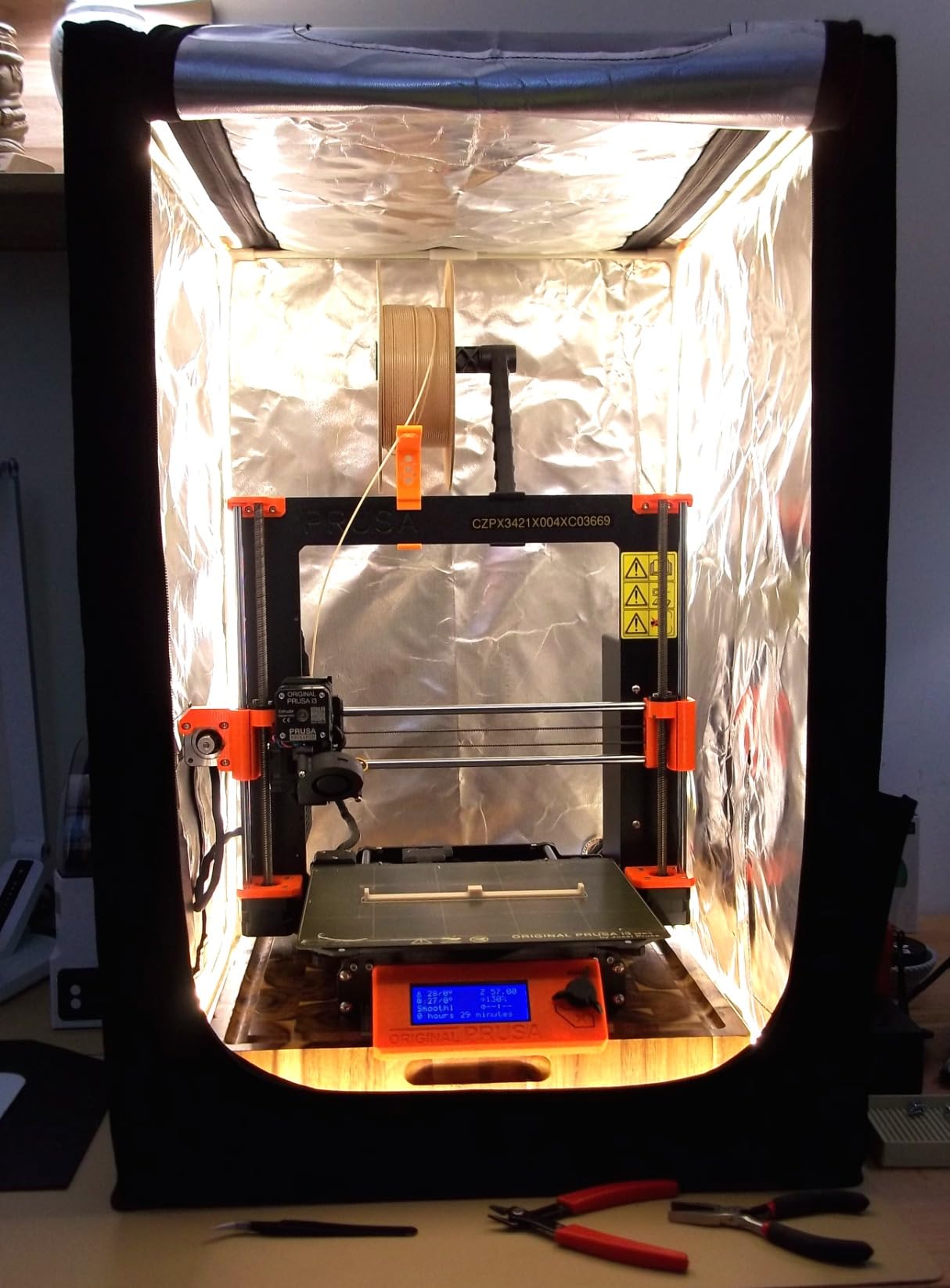 Creality 3D Printer Enclosure Fireproof and Dustproof Tent Constant Temperature Protective Cover Room for Creality Ender 3V2/Ender 3V2 Neo/Ender 3S1/Ender 3Pro/Ender 3 3D Printer customer photo 1