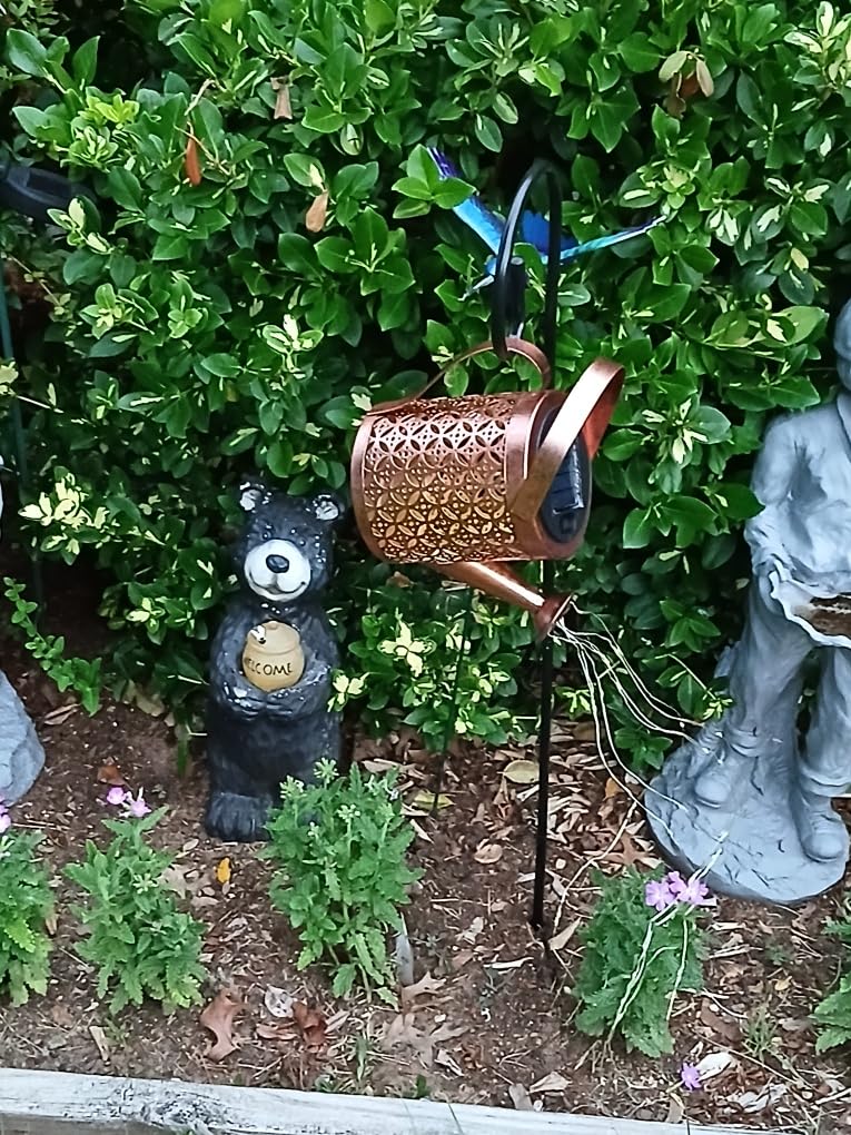 Merrytech Solar Watering Can Light,Garden Decor Gifts for Mom Grandma Large customer photo 1