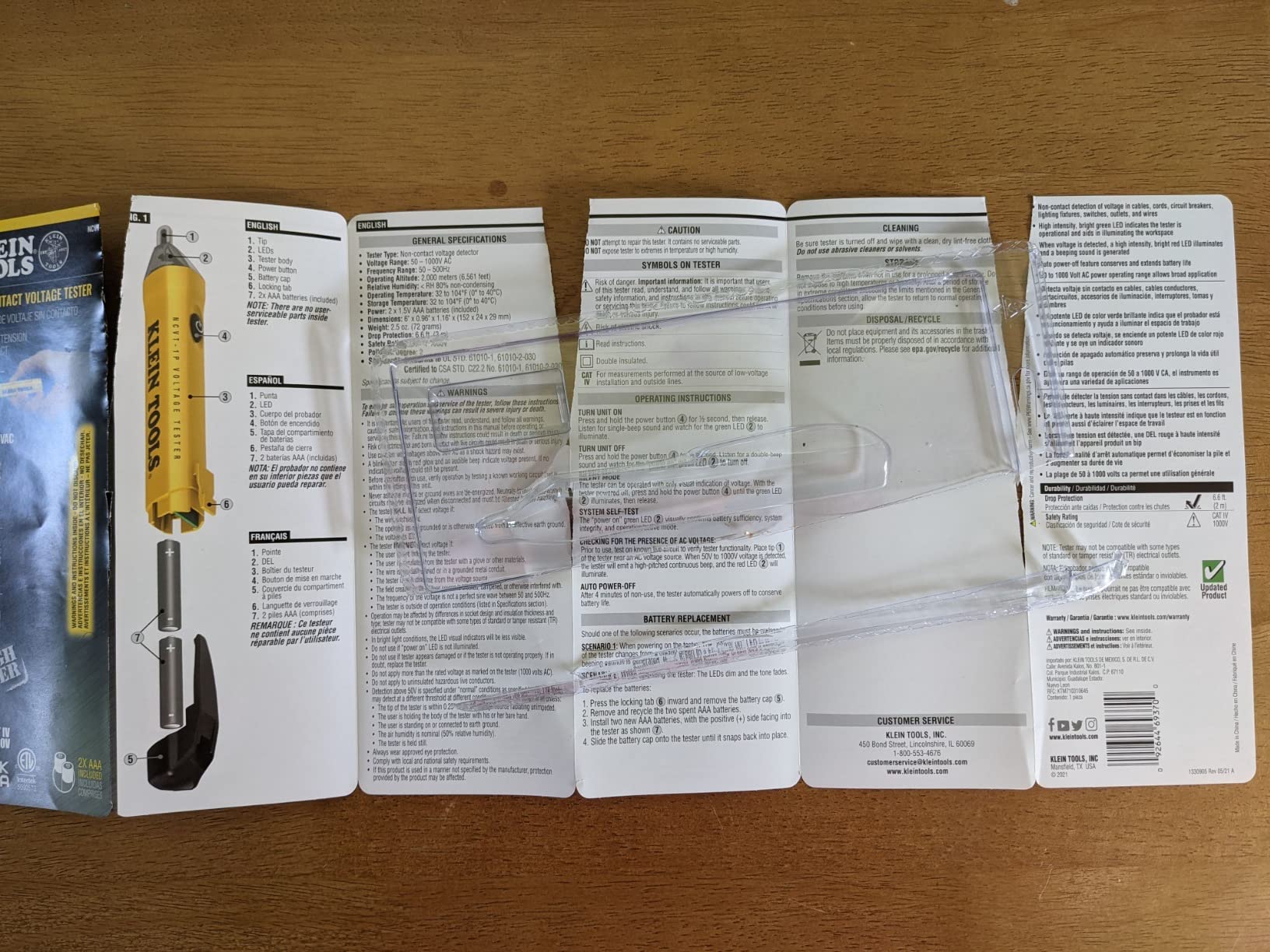 Klein Tools NCVT1P Voltage Tester, Non-Contact Low Voltage Tester Pen, 50V to 1000V AC, Audible and Flashing LED Alarms, Pocket Clip customer photo 2
