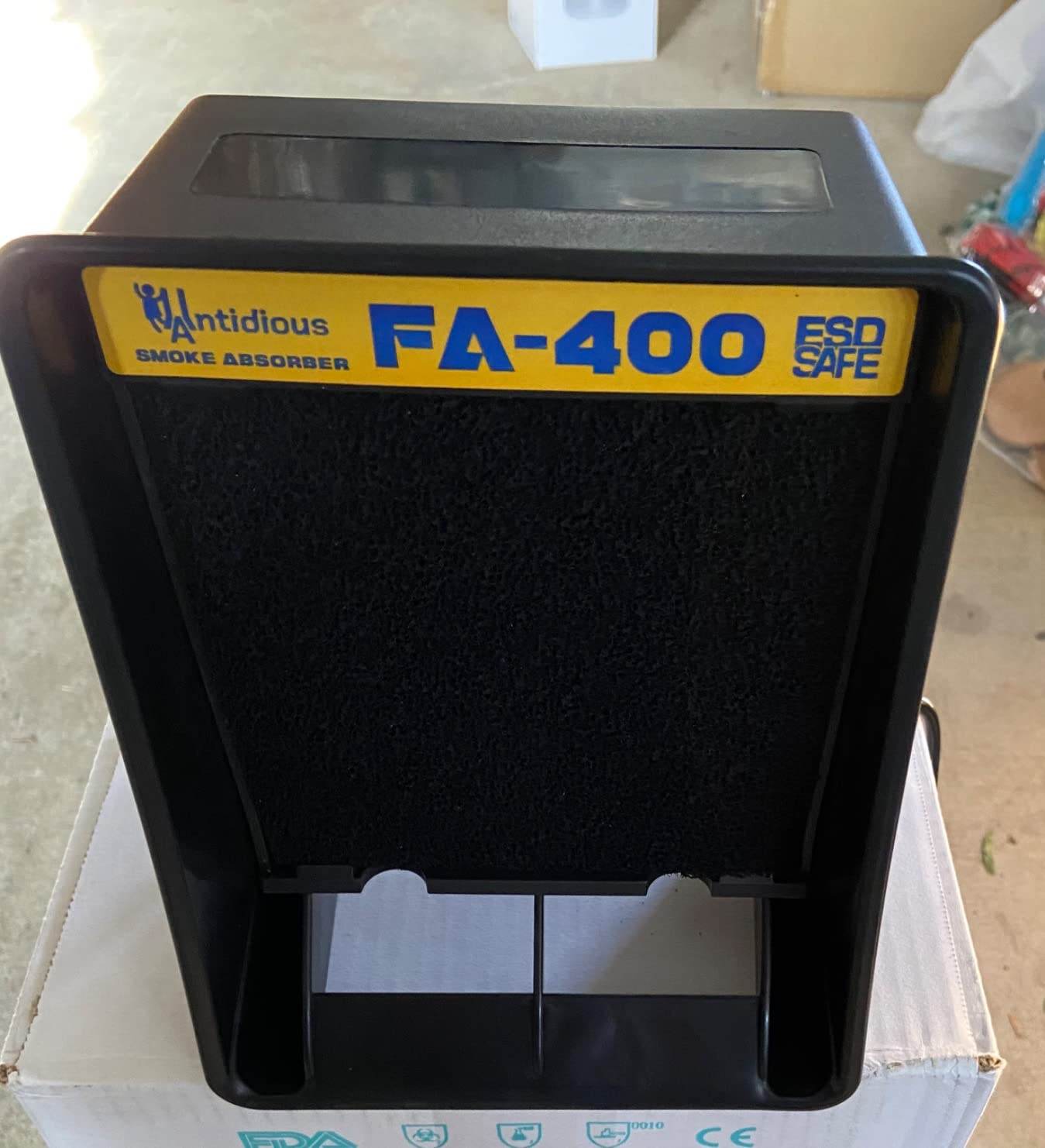 Antidious Fume Extractor Anti-ESD Solder Smoke Absorber Portable Filter for Soldering DIY Fan Extraction Equipment with Spare Activated Carbon for Brazing Welding Soldering, Fume Prevention Remover customer photo 2