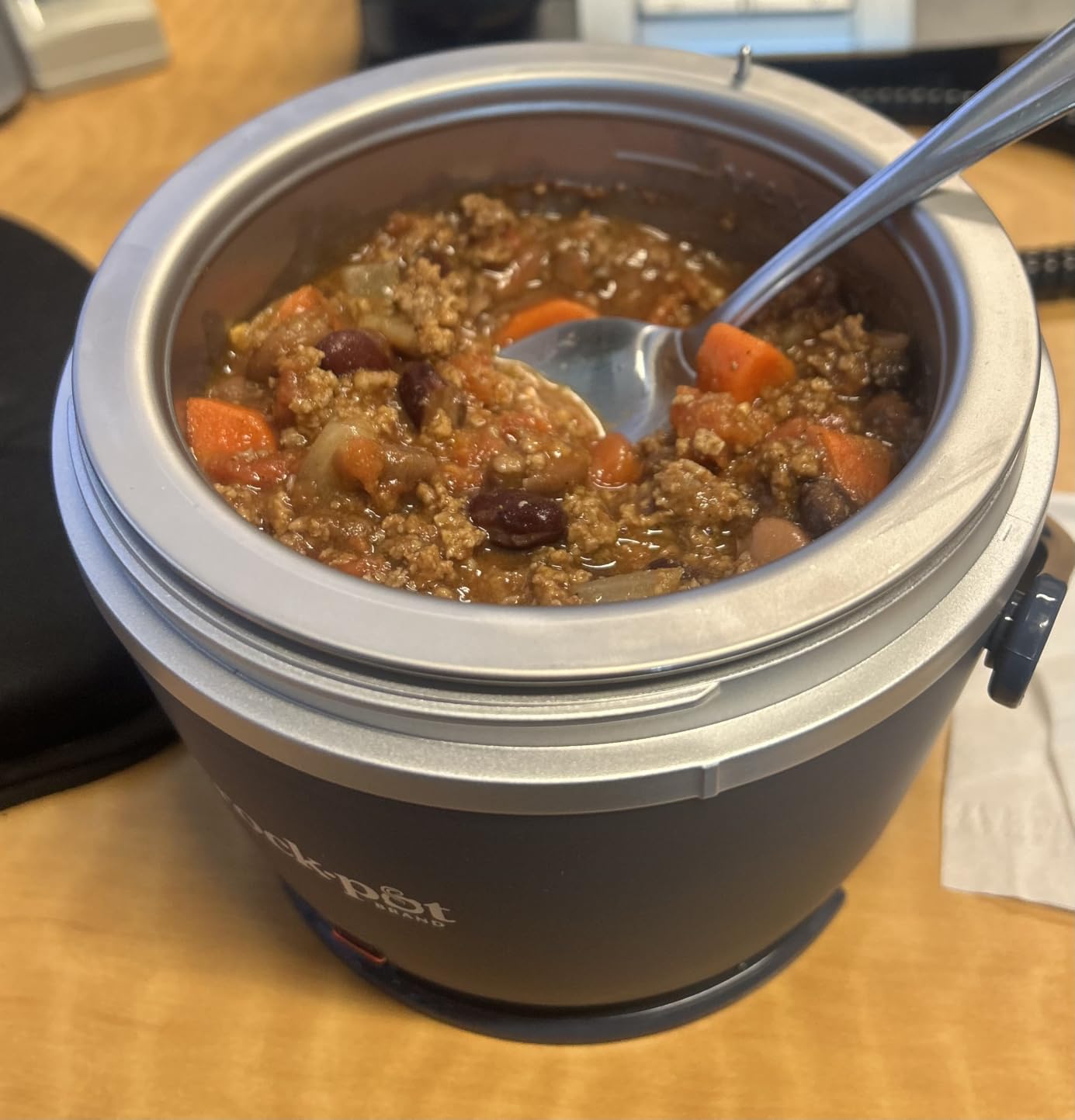 Crock-Pot 20oz Portable Electric Food Warmer, Personal Lunch Box Keeps Food Spill-Free & Warm, Ideal for Travel, Work, Car, On-the-Go, Dishwasher-Safe, Giftable, Faded Blue customer photo 2
