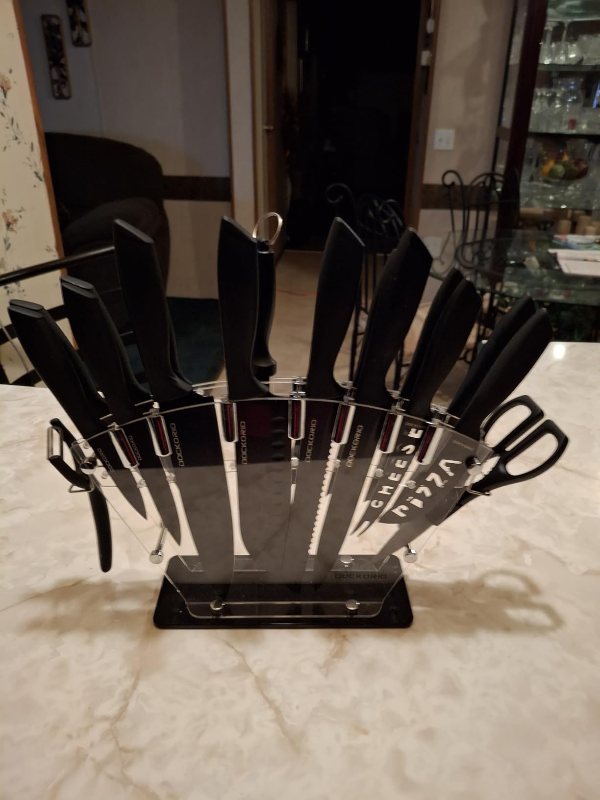 Kitchen Knife Set 19 Piece with Block High Carbon Stainless customer photo 2
