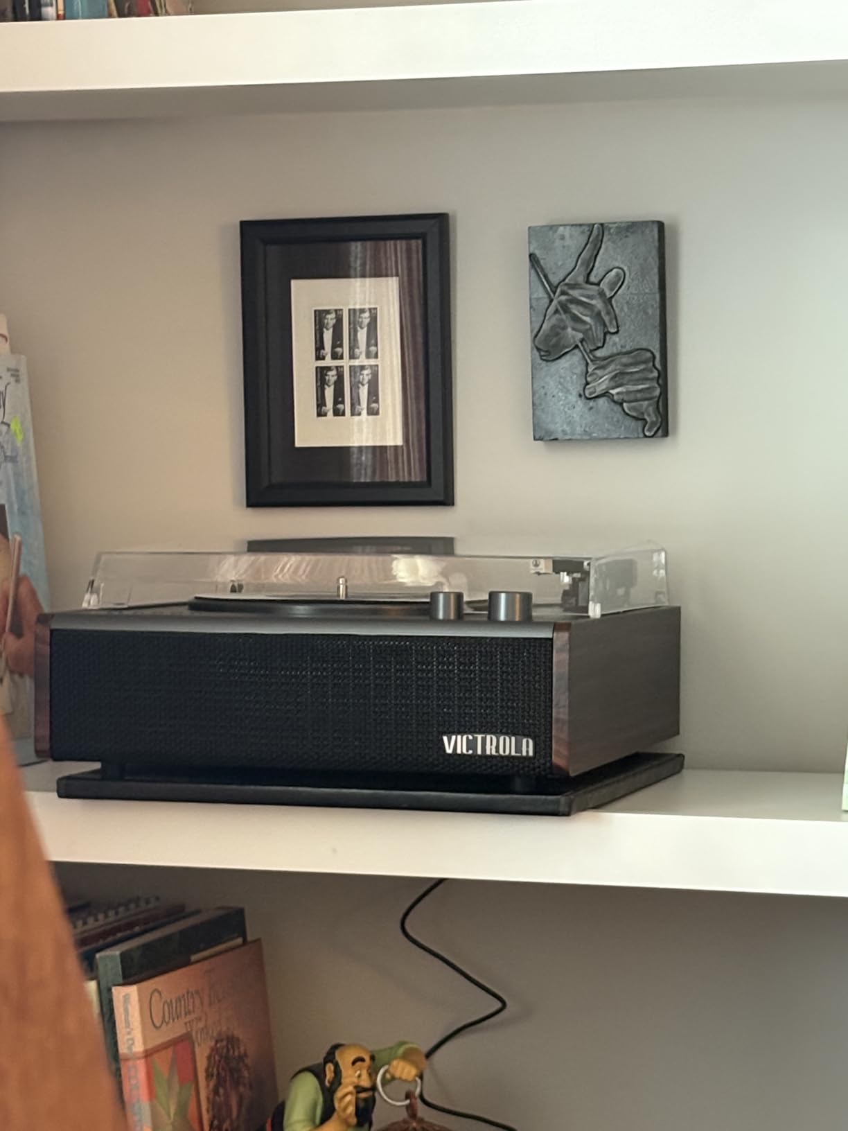 Victrola Eastwood Signature – Bluetooth Record Player – 3-Speed Turntable, Built-in Speakers, Premium MM Cartridge, Vinyl Stream for Wireless Streaming, Removable Dust Cover, (Espresso) customer photo 1