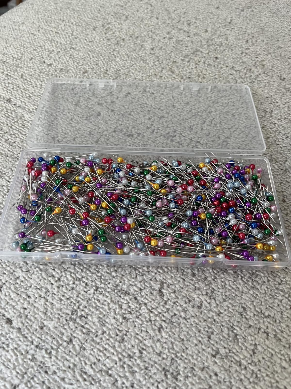 600PCS Sewing Pins, Straight Pin for Fabric, Pearlized Ball Head Quilting Pins Long 1.5inch, Corsage Stick Pin for Jewelry DIY, Craft, Sewing Supplies, Accessories By Sunenlyst customer photo 1
