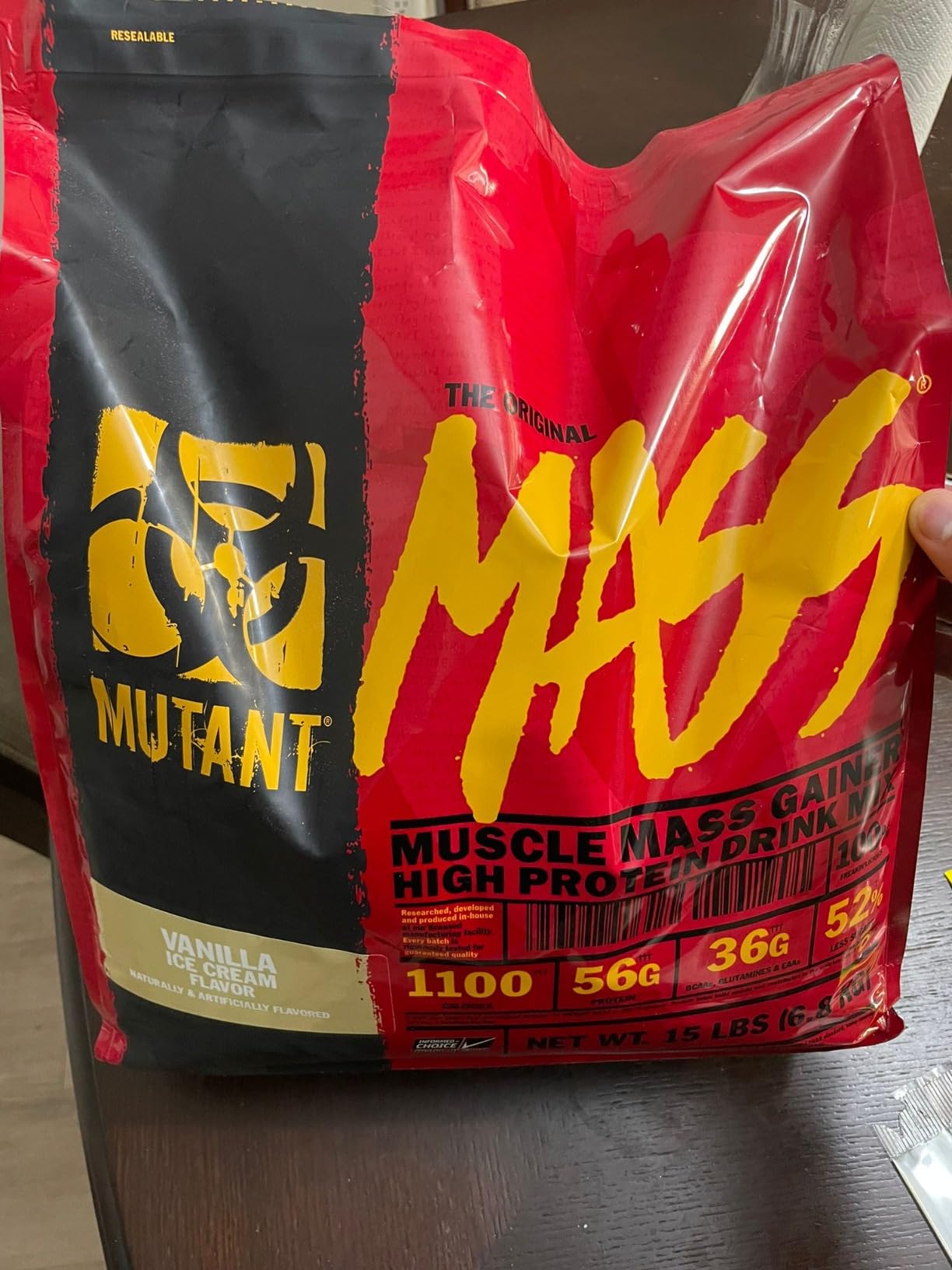 Mutant Mass Extreme Gainer, Whey Protein Powder, Triple Chocolate, 6 lbs customer photo 2