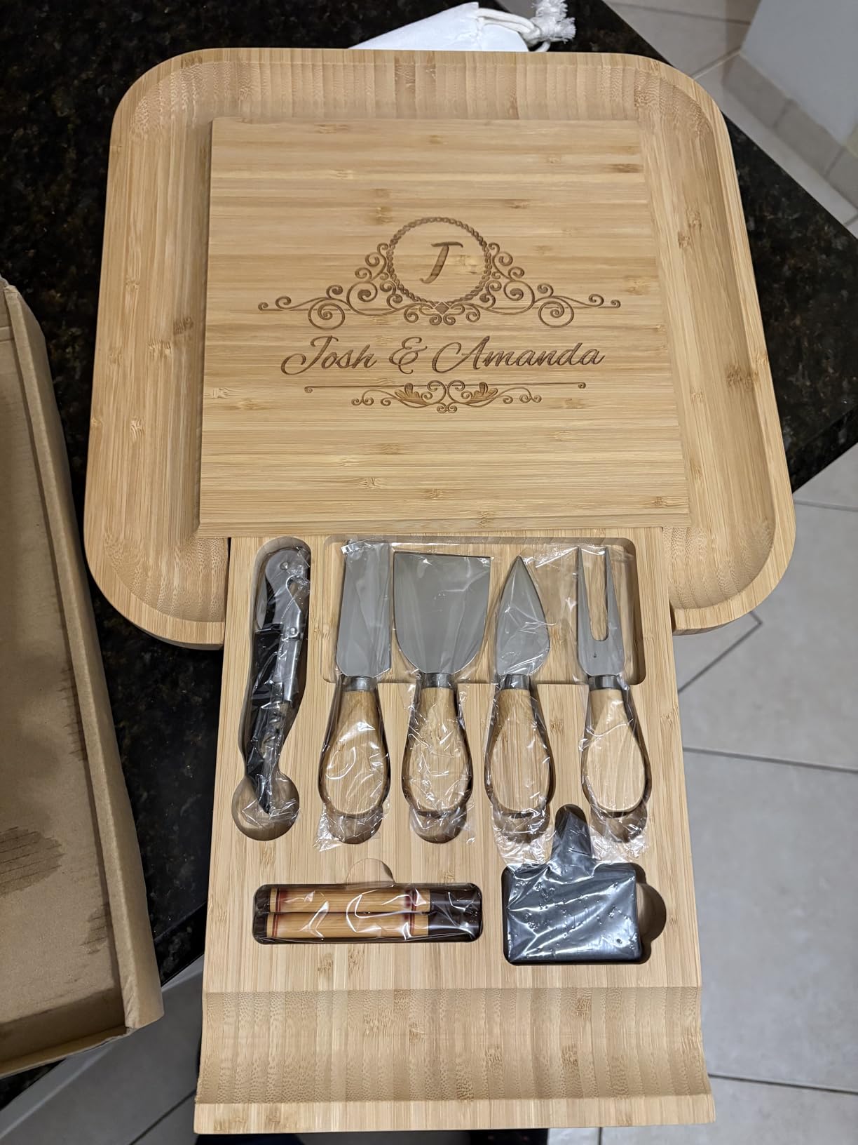 Personalized Charcuterie Board, Engraved Cheese Board, Custom Wedding Gift customer photo 2