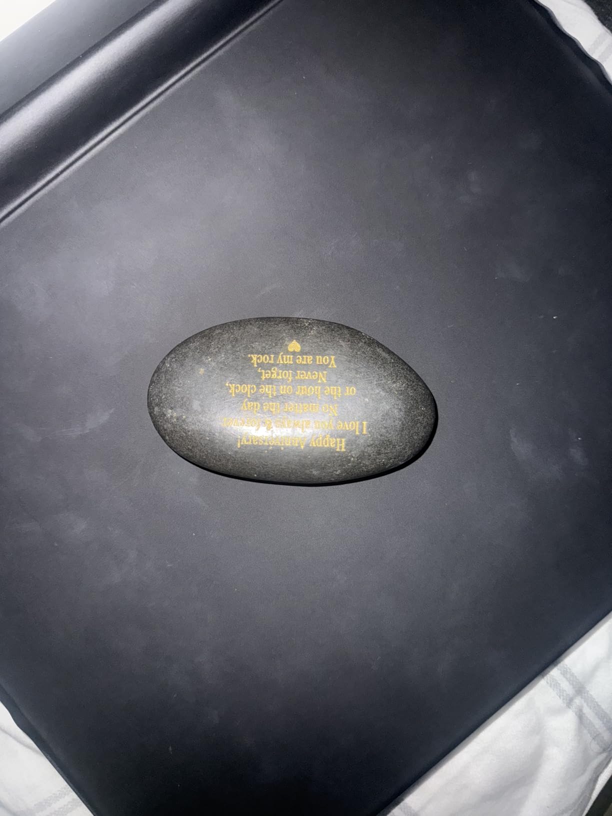 VELENTI Happy Anniversary Decorative Stones Rock - Heartwarming You are My Rock Wedding Presents, Inspiring Anniversaries Keepsake for Her, Decorative Accessories Anniversary Present for Him customer photo 2
