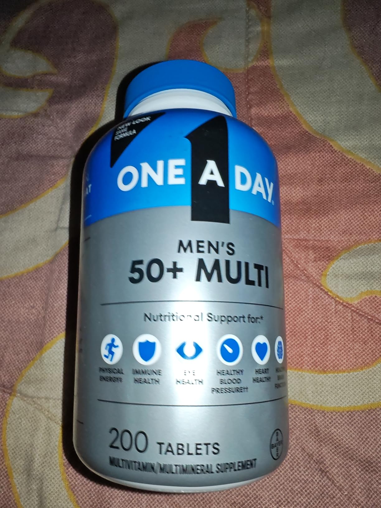 One A Day Men’s 50+ Healthy Advantage Multivitamin, Multivitamin for Men with Vitamins A, C, E, B6, B12, Calcium and Vitamin D, Tablet, 200 Count (Pack of 1) customer photo 1