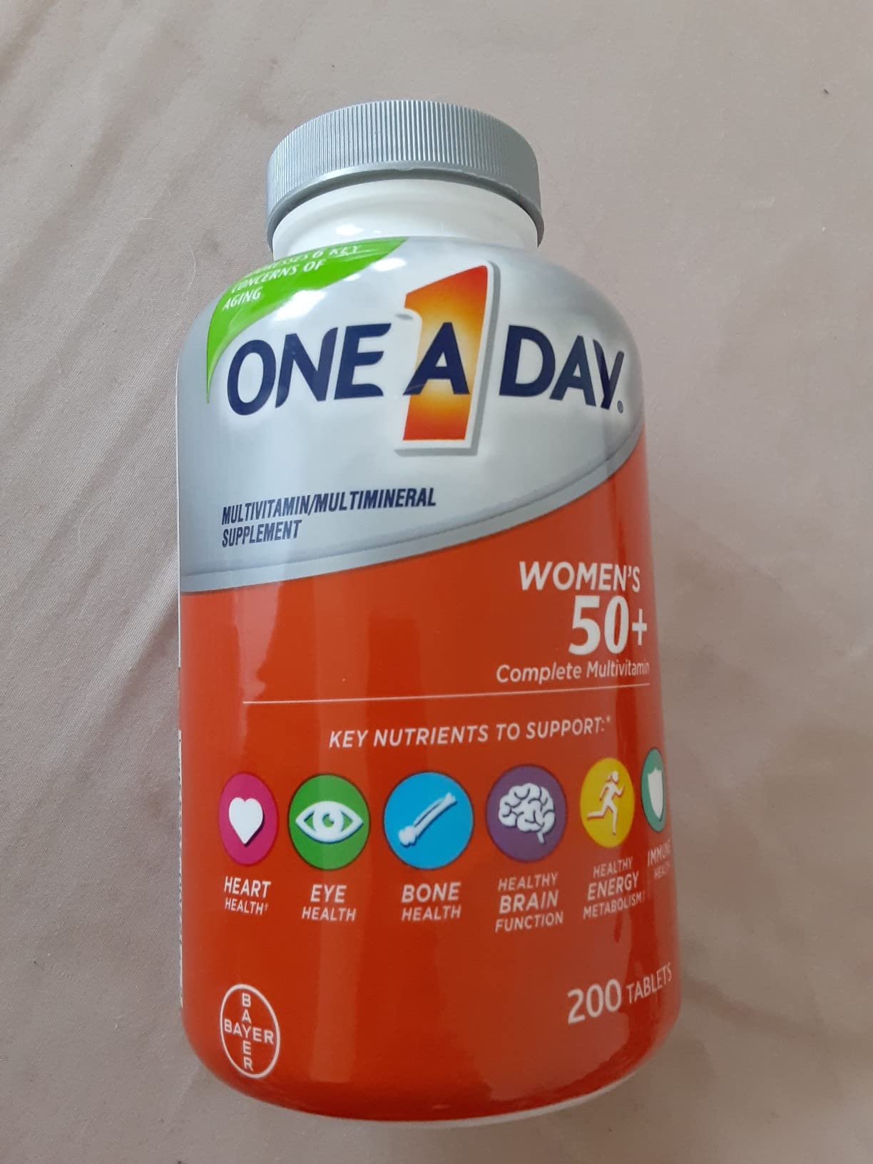 One A Day Multivitamin for Women 50 and Over Tablets, Womens Multivitamin 50 Plus with Vitamins D, C, E, Zinc & Biotin, Daily Vitamins for Woman 50+, 200 Ct (Packaging May Vary) customer photo 1