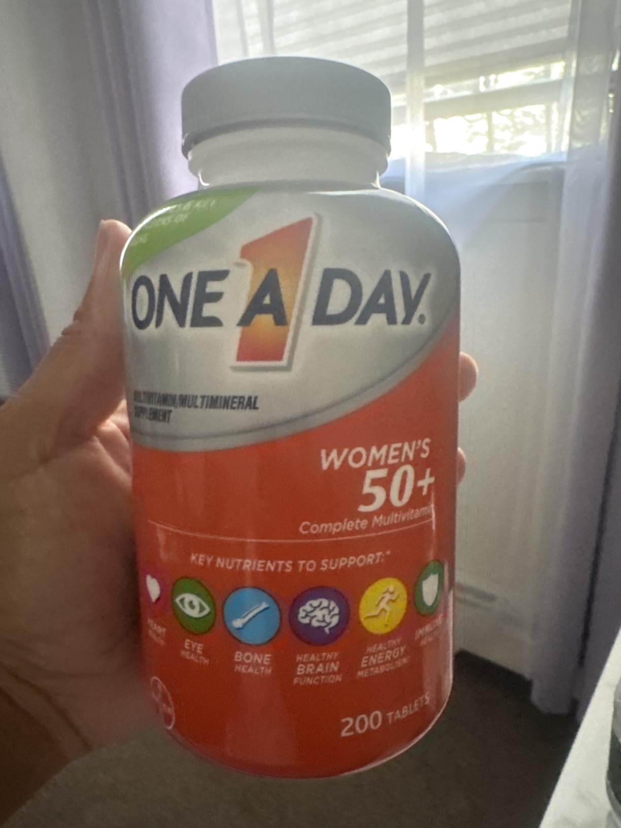 One A Day Multivitamin for Women 50 and Over Tablets, Womens Multivitamin 50 Plus with Vitamins D, C, E, Zinc & Biotin, Daily Vitamins for Woman 50+, 200 Ct (Packaging May Vary) customer photo 2