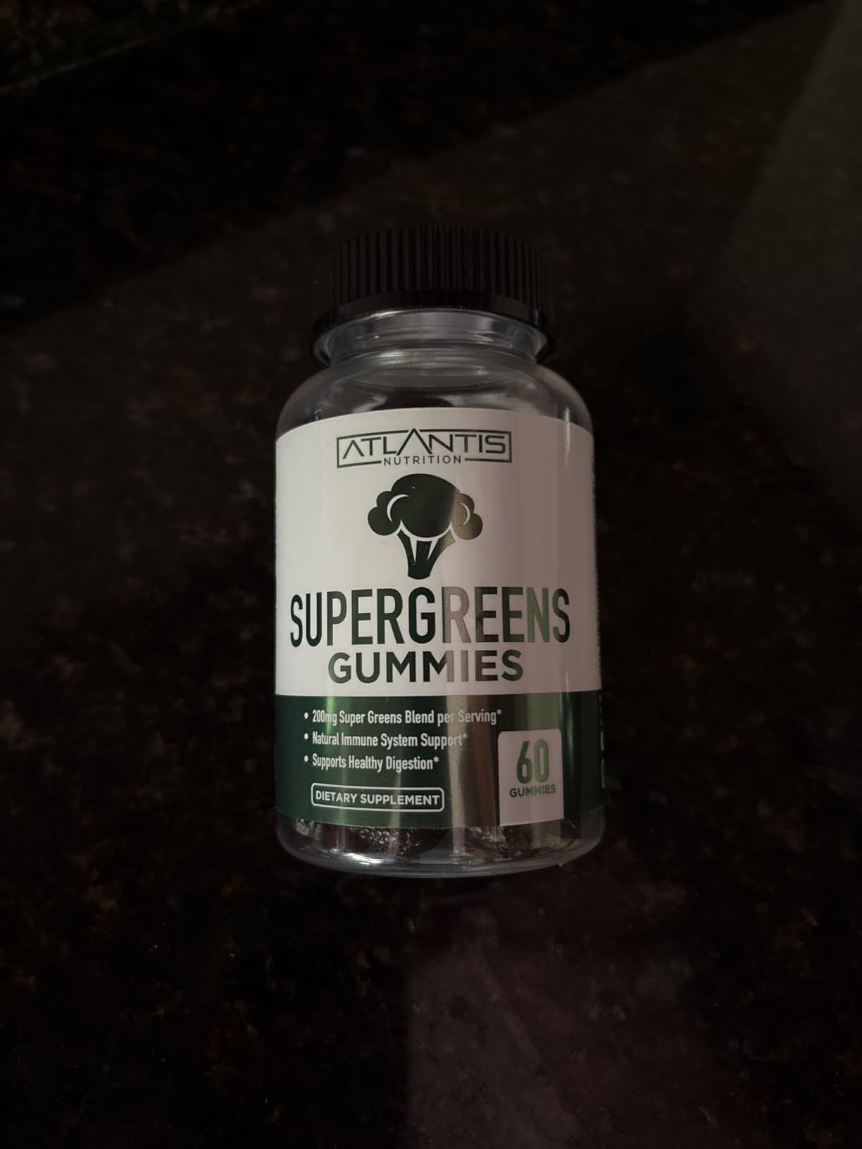 Atlantis Nutrition Supergreens Gummies - Daily Green Superfoods Supplement with Spinach, Broccoli, Moringa, Beet Root, Celery, Green Tea, & Acai for Immunity Support - Natural Raspberry Flavor, 60 cnt customer photo 2