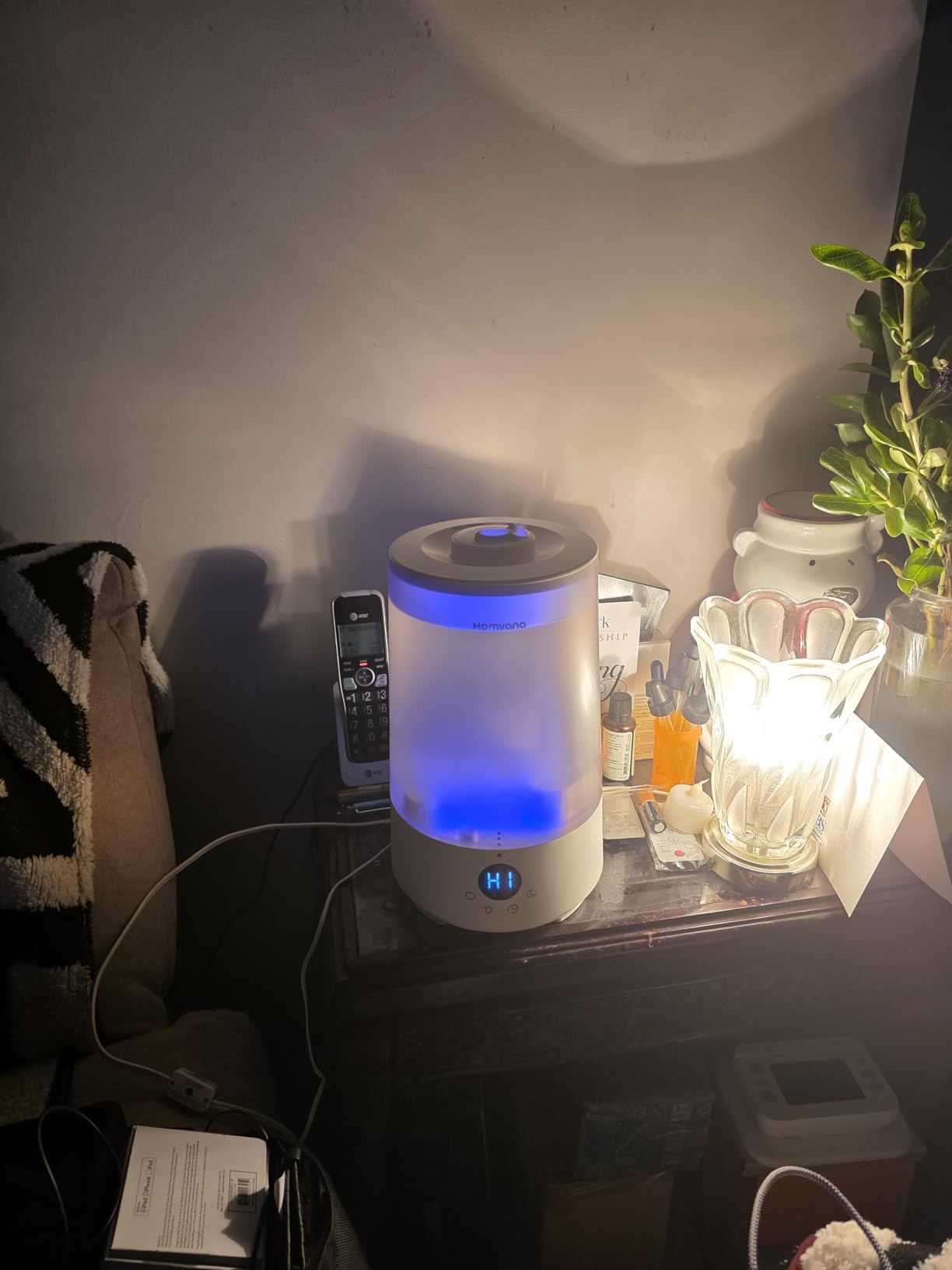 Homvana Top-Fill Cool Mist Humidifiers for Bedroom, Large Room(3.6L,Grey) customer photo 1